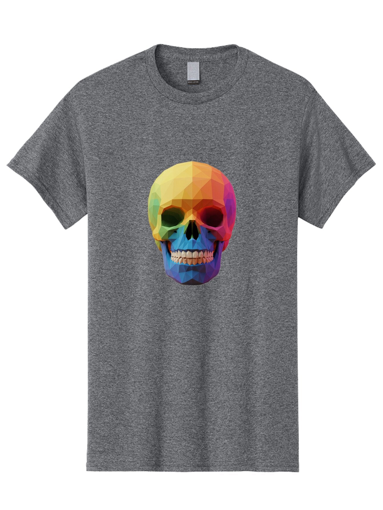 Rainbow-Skull-4 Men'S Graphic Tee, 100% Cotton, Comfortable Casual Summer Wear, Machine Washable, Vintage Camera, Old Camera, Antique Camera, Black Camera, Classic Photography, Photography Equipment, Nostalgic Device, Film Camera, Camera Art Bap905