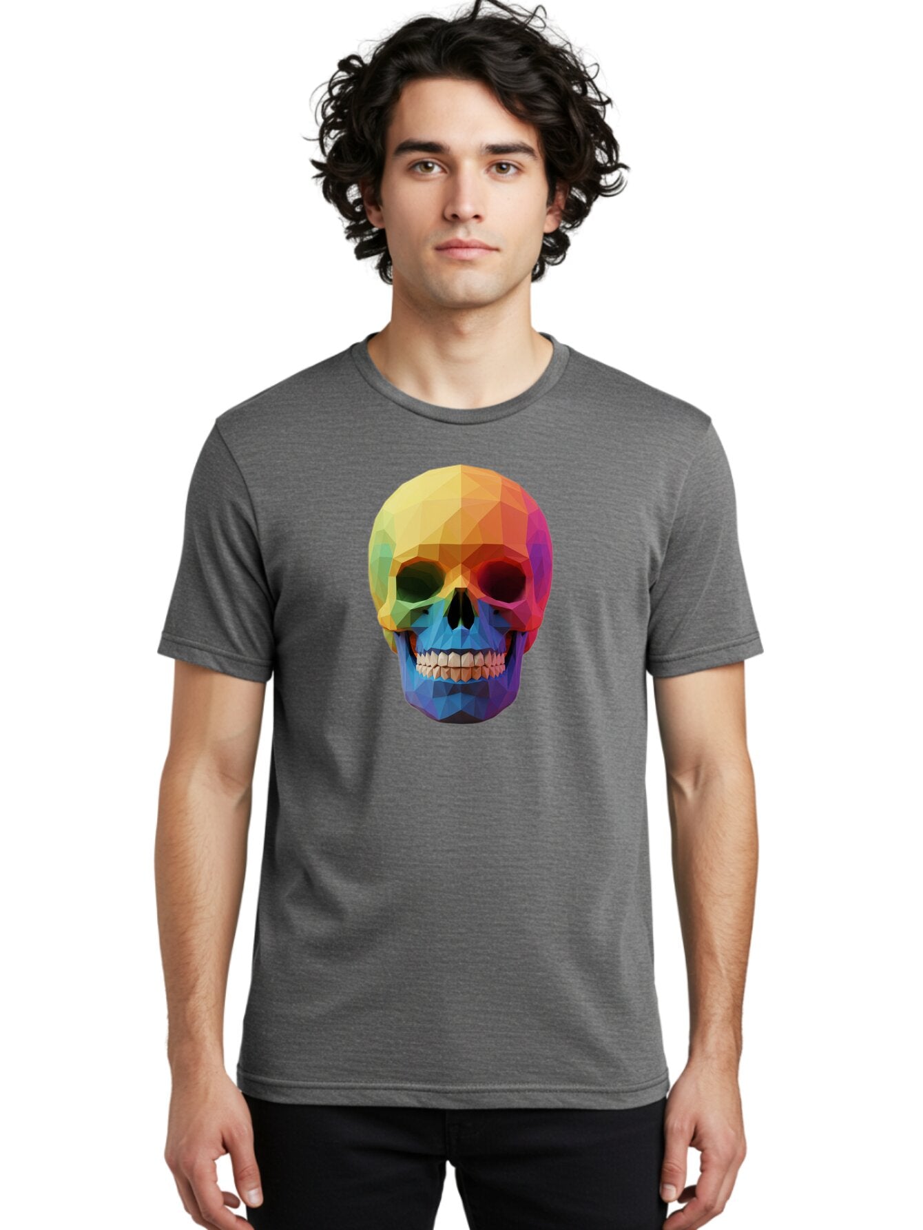 Rainbow-Skull-4 Men'S Graphic Tee, 100% Cotton, Comfortable Casual Summer Wear, Machine Washable, Vintage Camera, Old Camera, Antique Camera, Black Camera, Classic Photography, Photography Equipment, Nostalgic Device, Film Camera, Camera Art Bap905 19