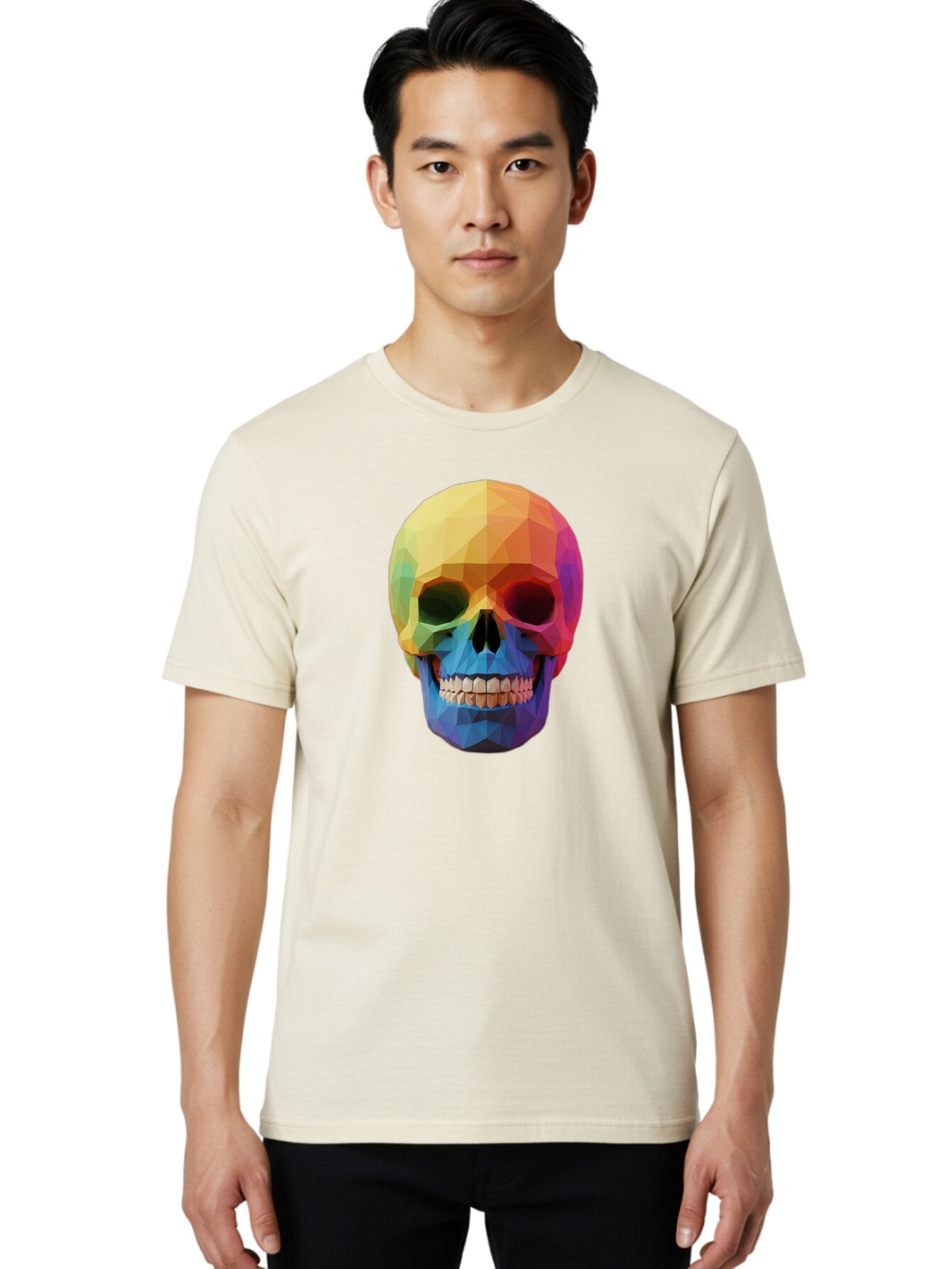 Rainbow-Skull-4 Men'S Graphic Tee, 100% Cotton, Comfortable Casual Summer Wear, Machine Washable, Vintage Camera, Old Camera, Antique Camera, Black Camera, Classic Photography, Photography Equipment, Nostalgic Device, Film Camera, Camera Art Bap905 17