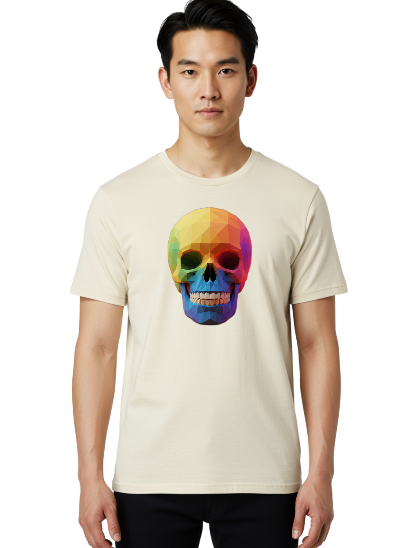 Rainbow-Skull-4 Men'S Graphic Tee, 100% Cotton, Comfortable Casual Summer Wear, Machine Washable, Vintage Camera, Old Camera, Antique Camera, Black Camera, Classic Photography, Photography Equipment, Nostalgic Device, Film Camera, Camera Art Bap905 19
