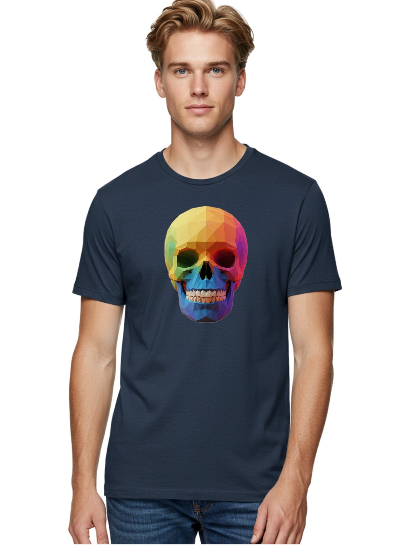 Rainbow-Skull-4 Men'S Graphic Tee, 100% Cotton, Comfortable Casual Summer Wear, Machine Washable, Vintage Camera, Old Camera, Antique Camera, Black Camera, Classic Photography, Photography Equipment, Nostalgic Device, Film Camera, Camera Art Bap905 28