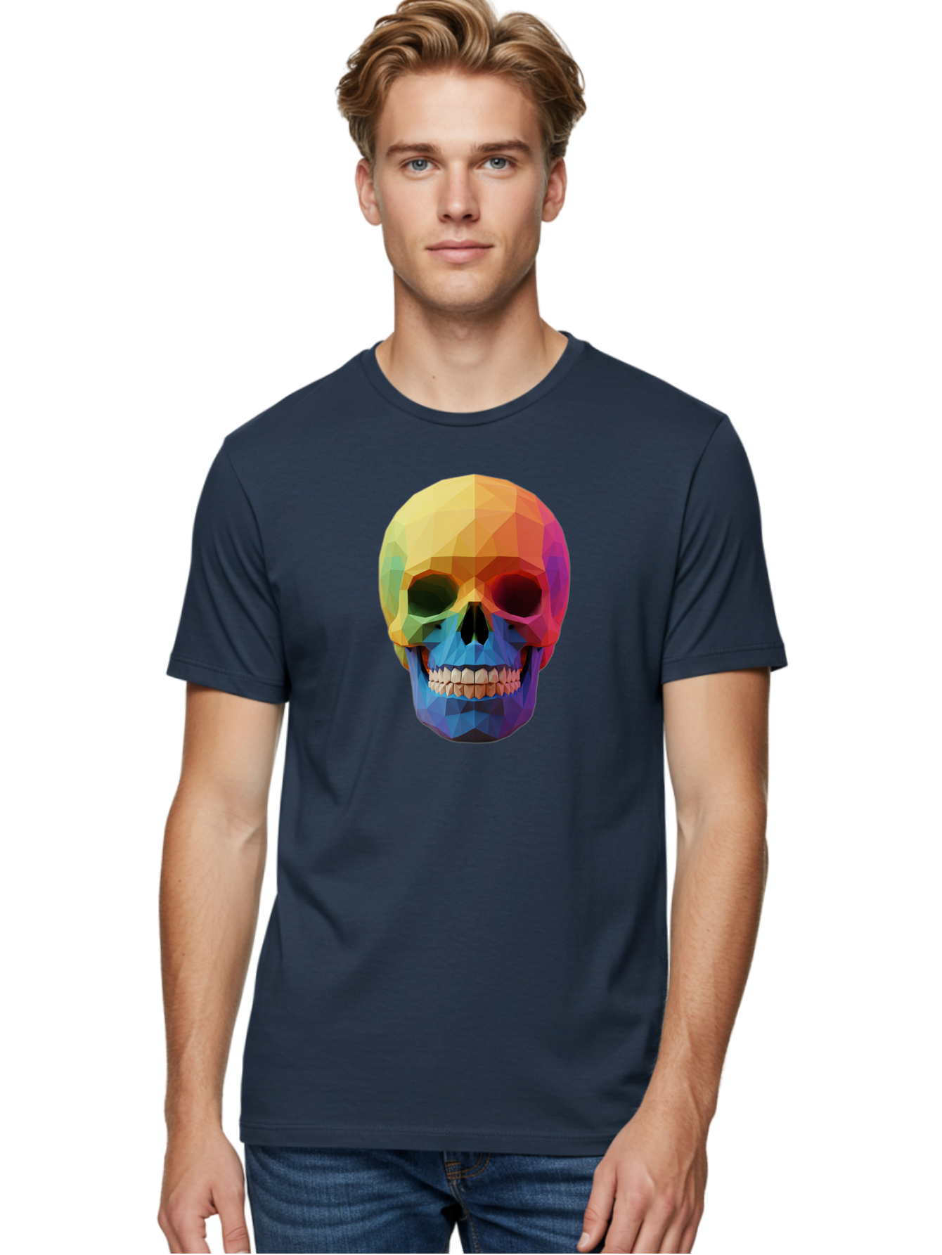 Rainbow-Skull-4 Men'S Graphic Tee, 100% Cotton, Comfortable Casual Summer Wear, Machine Washable, Vintage Camera, Old Camera, Antique Camera, Black Camera, Classic Photography, Photography Equipment, Nostalgic Device, Film Camera, Camera Art Bap905 28