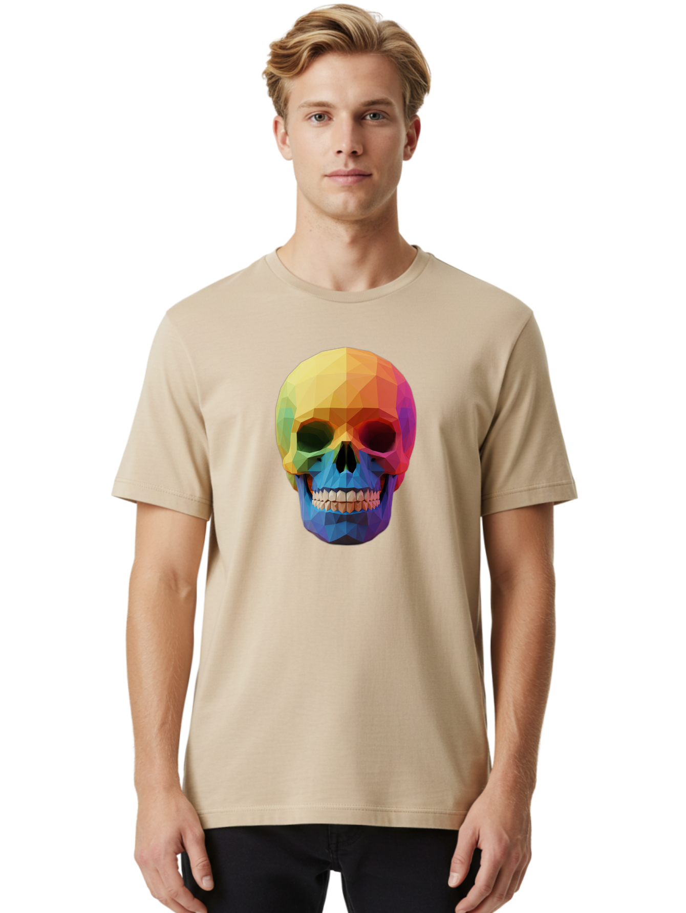 Rainbow-Skull-4 Men'S Graphic Tee, 100% Cotton, Comfortable Casual Summer Wear, Machine Washable, Vintage Camera, Old Camera, Antique Camera, Black Camera, Classic Photography, Photography Equipment, Nostalgic Device, Film Camera, Camera Art Bap905 20