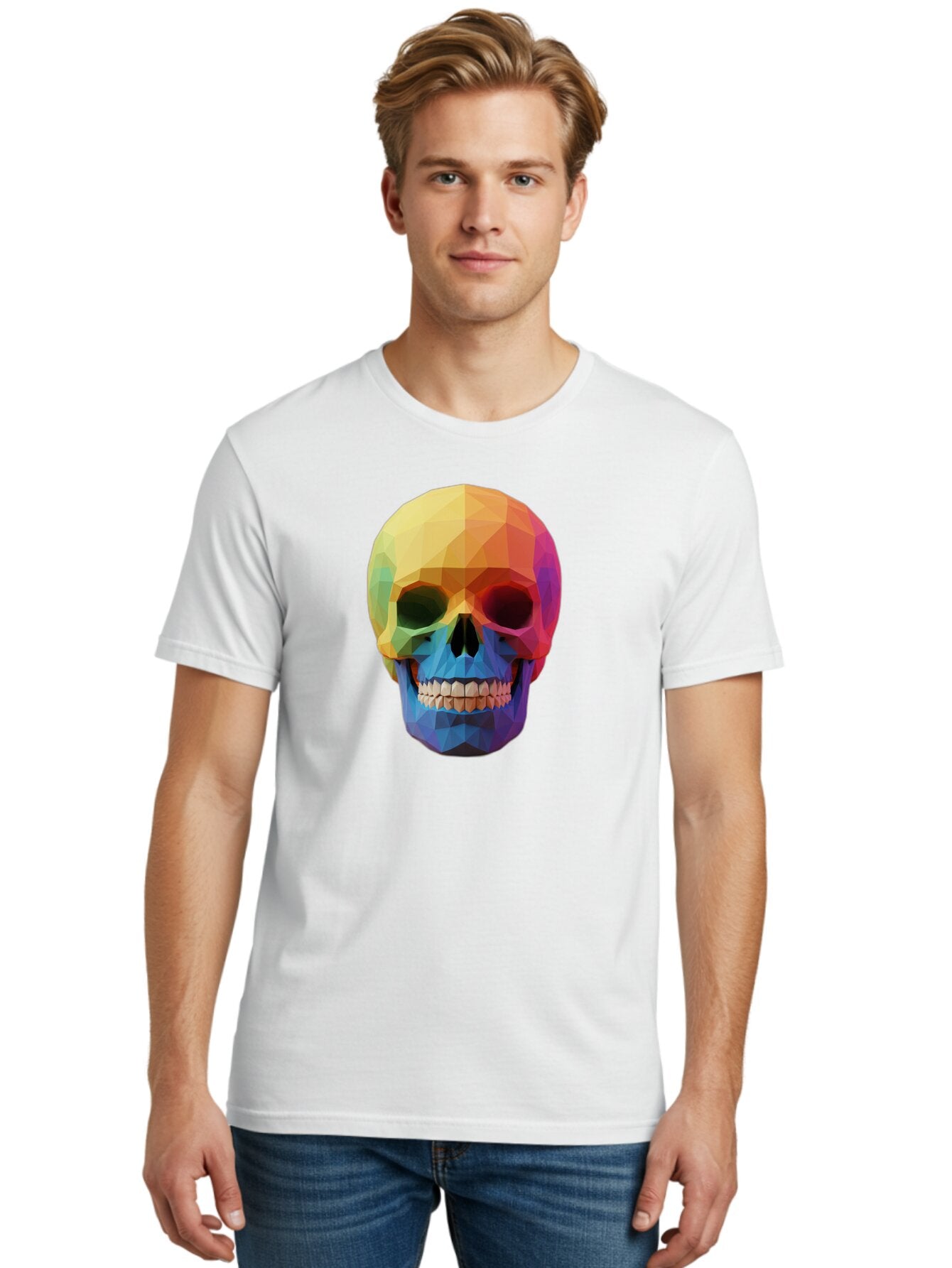 Rainbow-Skull-4 Men'S Graphic Tee, 100% Cotton, Comfortable Casual Summer Wear, Machine Washable, Vintage Camera, Old Camera, Antique Camera, Black Camera, Classic Photography, Photography Equipment, Nostalgic Device, Film Camera, Camera Art Bap905 16
