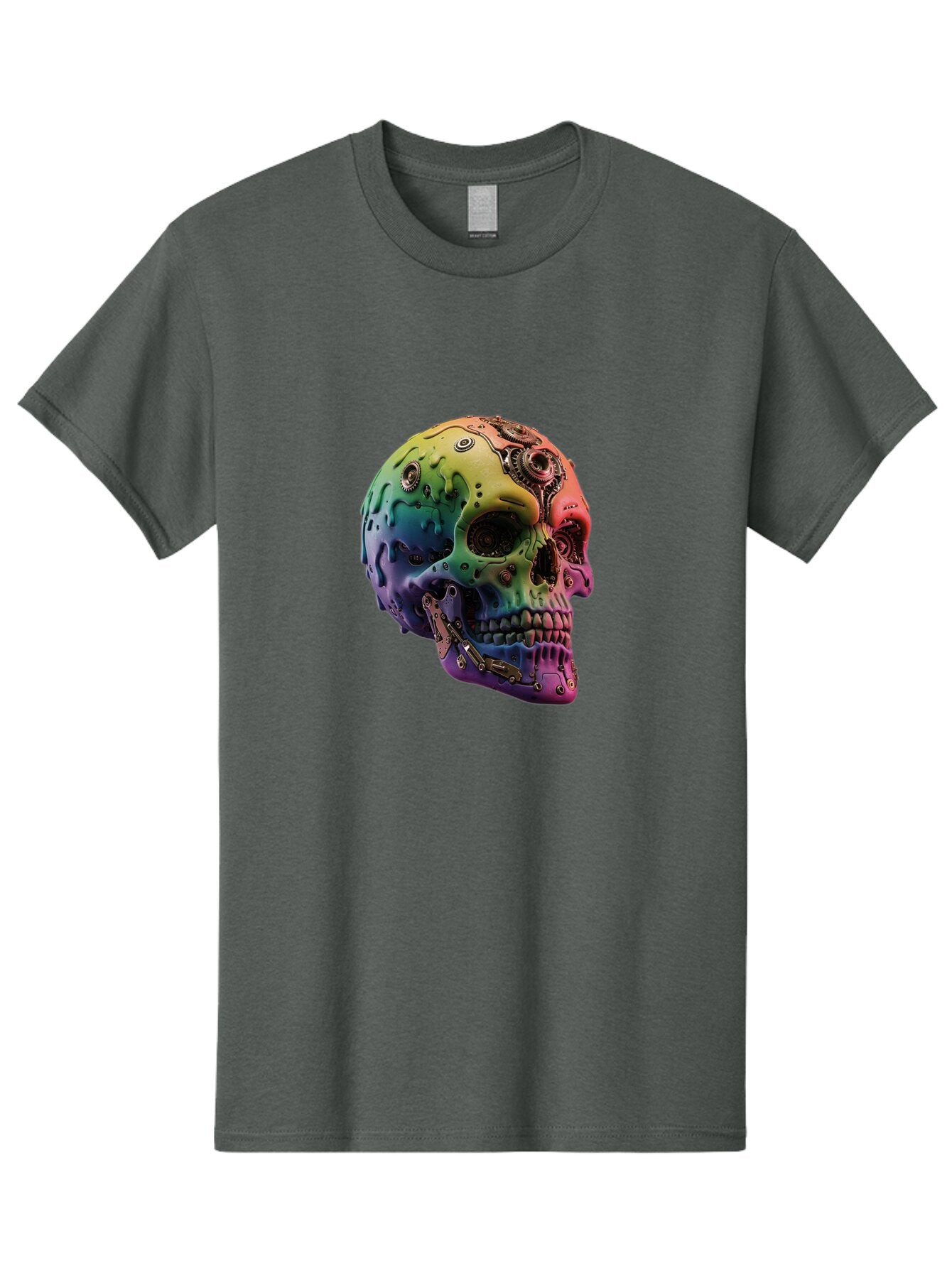 Rainbow-Skull-5 Men'S Graphic Tee, 100% Cotton, Comfortable Casual Summer Wear, Machine Washable, Vintage Camera, Old Camera, Antique Camera, Black Camera, Classic Photography, Photography Equipment, Nostalgic Device, Film Camera, Camera Art Bap906 6