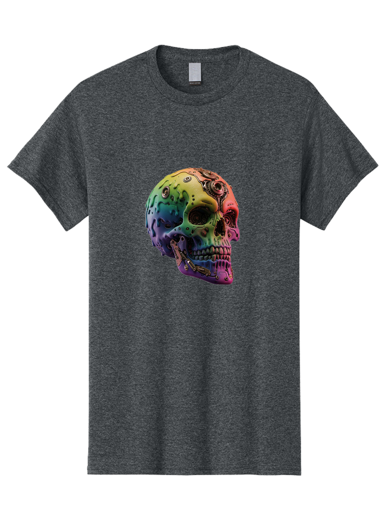 Rainbow-Skull-5 Men'S Graphic Tee, 100% Cotton, Comfortable Casual Summer Wear, Machine Washable, Vintage Camera, Old Camera, Antique Camera, Black Camera, Classic Photography, Photography Equipment, Nostalgic Device, Film Camera, Camera Art Bap906 9