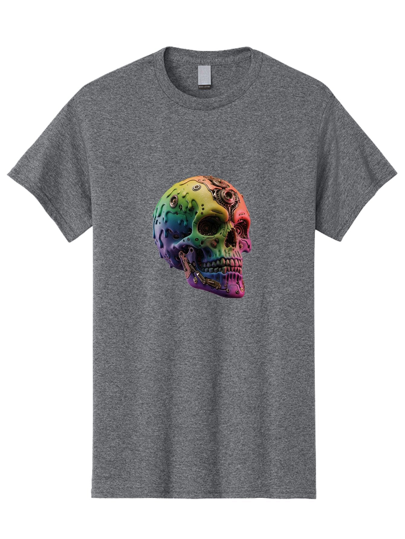 Rainbow-Skull-5 Men'S Graphic Tee, 100% Cotton, Comfortable Casual Summer Wear, Machine Washable, Vintage Camera, Old Camera, Antique Camera, Black Camera, Classic Photography, Photography Equipment, Nostalgic Device, Film Camera, Camera Art Bap906 4