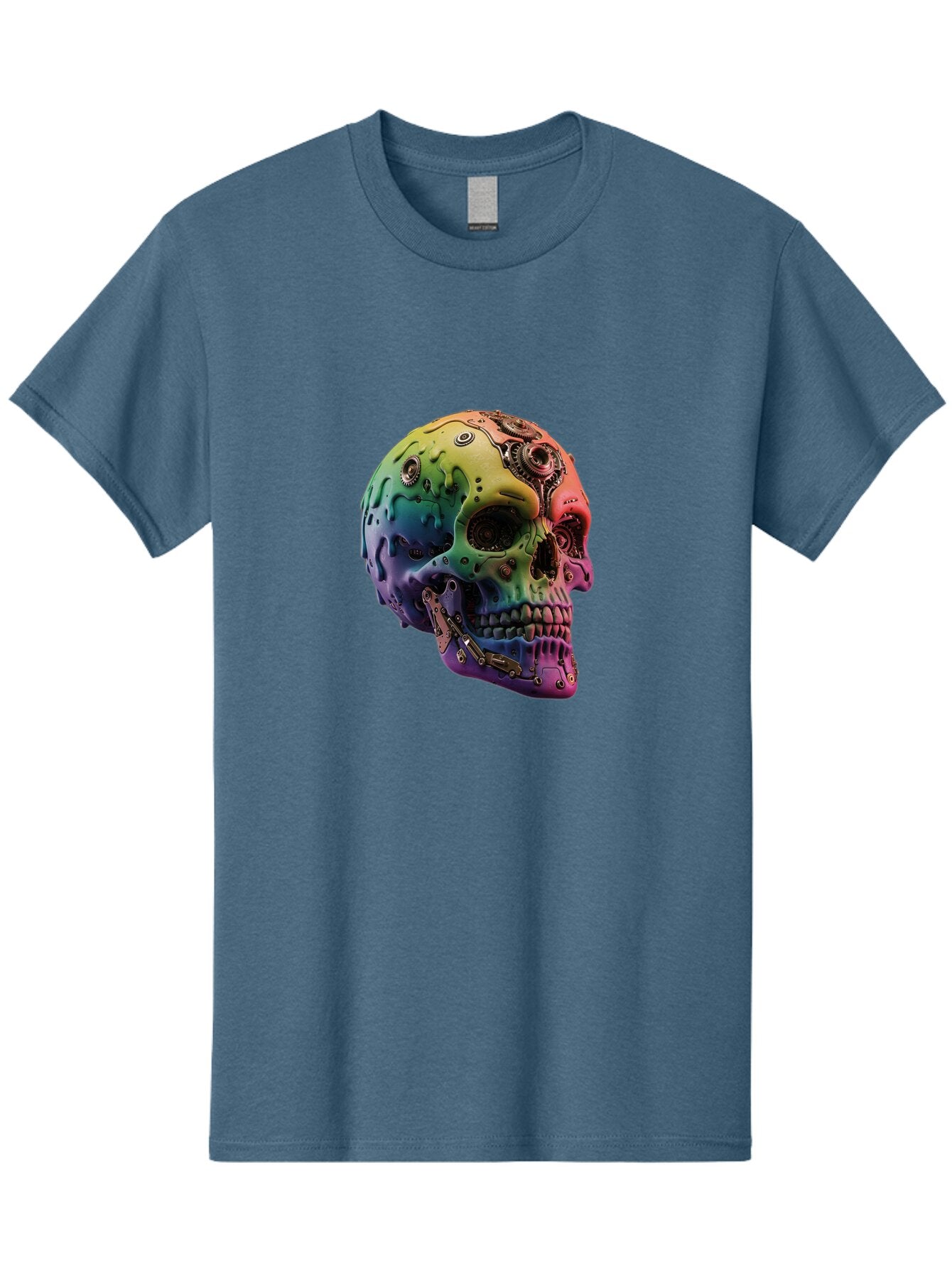 Rainbow-Skull-5 Men'S Graphic Tee, 100% Cotton, Comfortable Casual Summer Wear, Machine Washable, Vintage Camera, Old Camera, Antique Camera, Black Camera, Classic Photography, Photography Equipment, Nostalgic Device, Film Camera, Camera Art Bap906 10