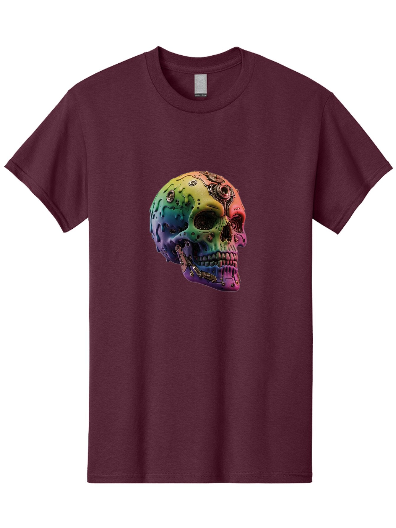 Rainbow-Skull-5 Men'S Graphic Tee, 100% Cotton, Comfortable Casual Summer Wear, Machine Washable, Vintage Camera, Old Camera, Antique Camera, Black Camera, Classic Photography, Photography Equipment, Nostalgic Device, Film Camera, Camera Art Bap906 9