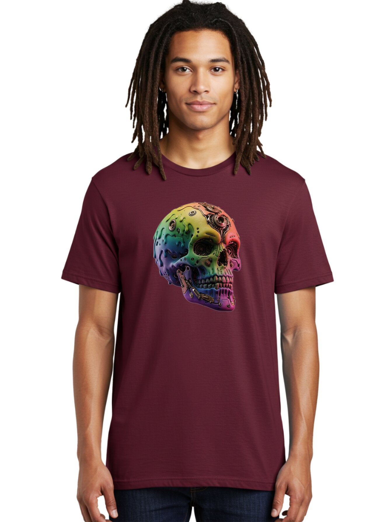Rainbow-Skull-5 Men'S Graphic Tee, 100% Cotton, Comfortable Casual Summer Wear, Machine Washable, Vintage Camera, Old Camera, Antique Camera, Black Camera, Classic Photography, Photography Equipment, Nostalgic Device, Film Camera, Camera Art Bap906 26