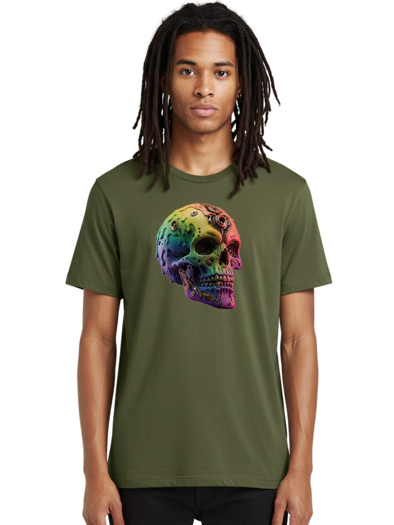 Rainbow-Skull-5 Men'S Graphic Tee, 100% Cotton, Comfortable Casual Summer Wear, Machine Washable, Vintage Camera, Old Camera, Antique Camera, Black Camera, Classic Photography, Photography Equipment, Nostalgic Device, Film Camera, Camera Art Bap906 28