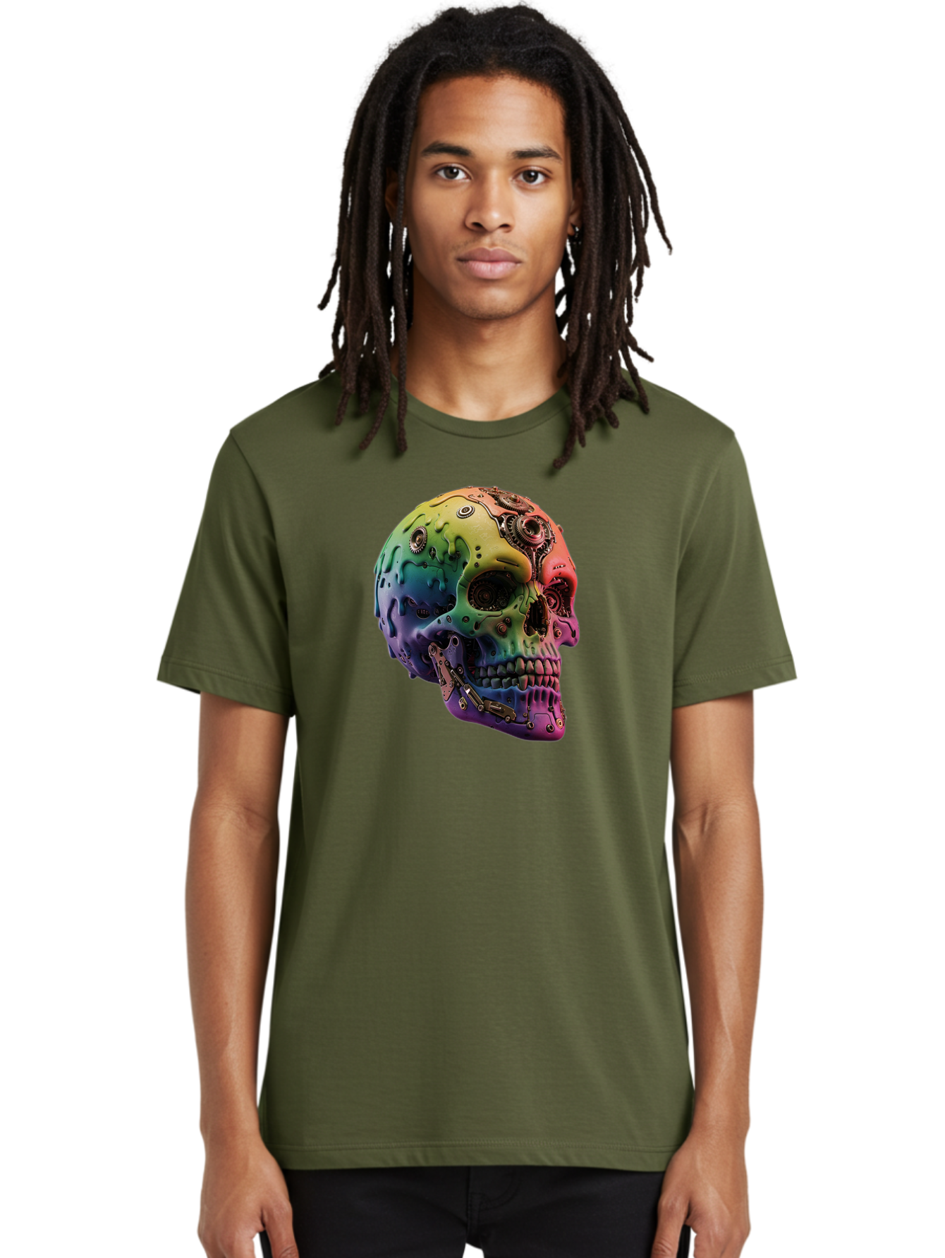 Rainbow-Skull-5 Men'S Graphic Tee, 100% Cotton, Comfortable Casual Summer Wear, Machine Washable, Vintage Camera, Old Camera, Antique Camera, Black Camera, Classic Photography, Photography Equipment, Nostalgic Device, Film Camera, Camera Art Bap906 20