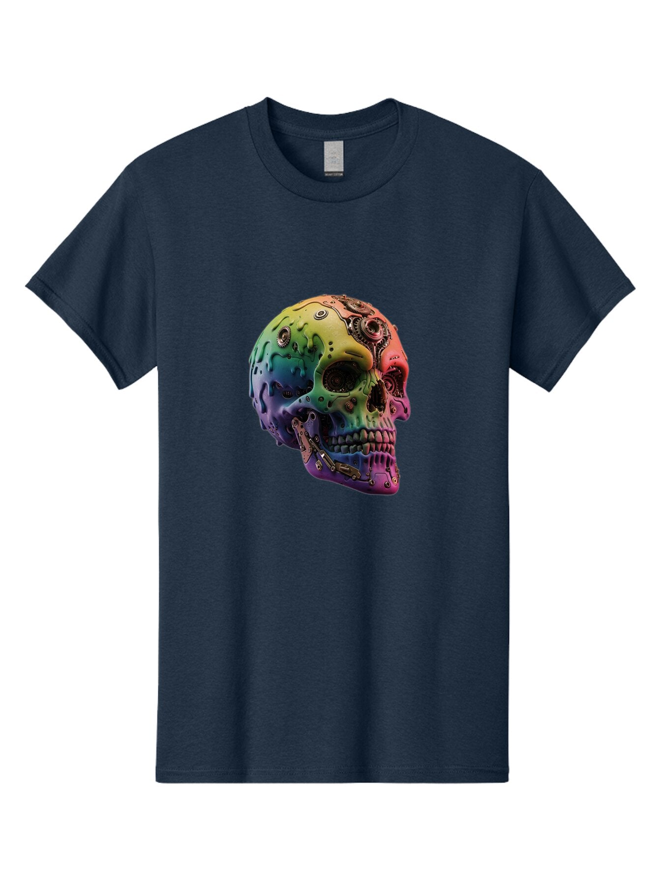 Rainbow-Skull-5 Men'S Graphic Tee, 100% Cotton, Comfortable Casual Summer Wear, Machine Washable, Vintage Camera, Old Camera, Antique Camera, Black Camera, Classic Photography, Photography Equipment, Nostalgic Device, Film Camera, Camera Art Bap906 13