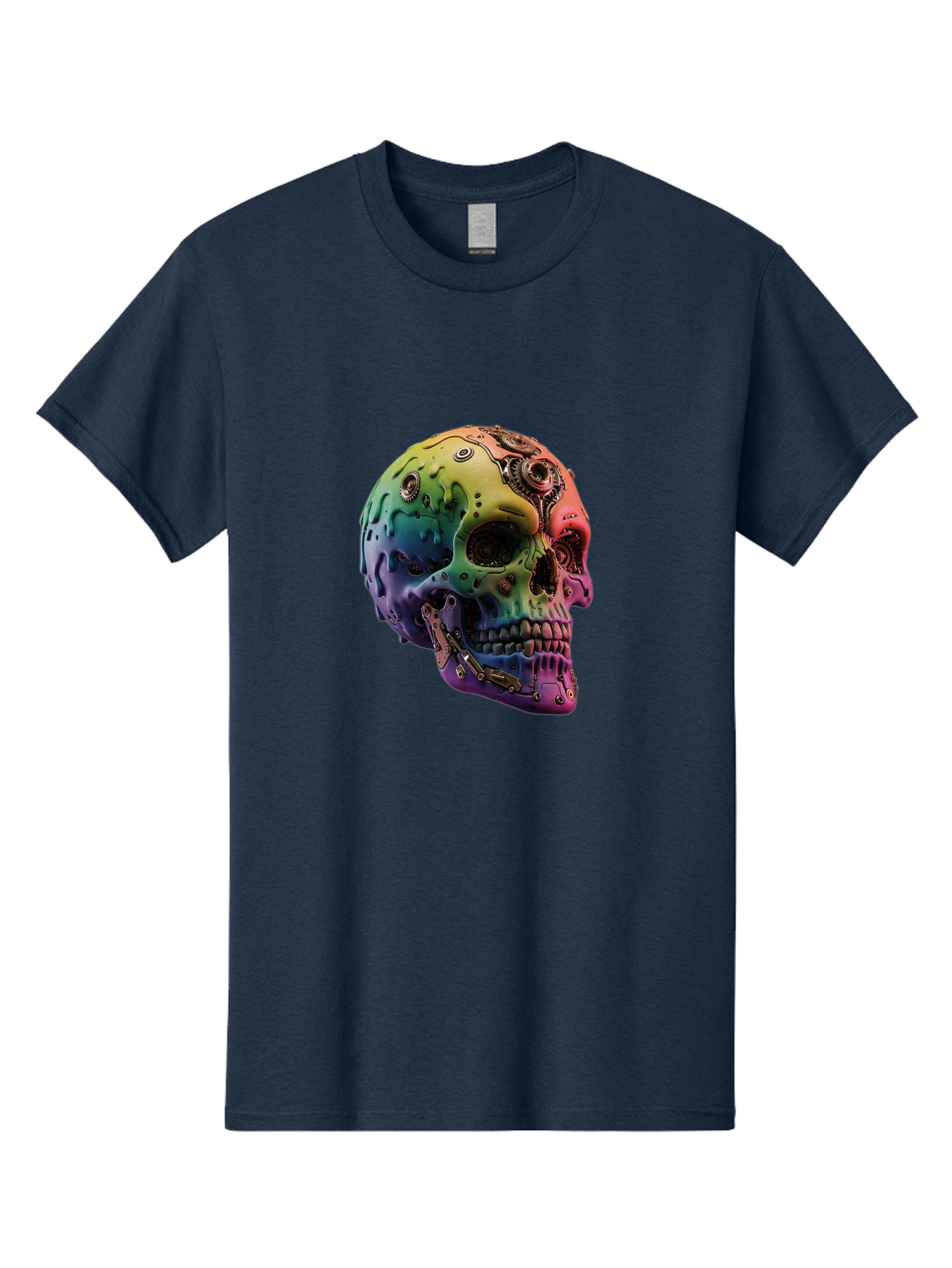 Rainbow-Skull-5 Men'S Graphic Tee, 100% Cotton, Comfortable Casual Summer Wear, Machine Washable, Vintage Camera, Old Camera, Antique Camera, Black Camera, Classic Photography, Photography Equipment, Nostalgic Device, Film Camera, Camera Art Bap906 15