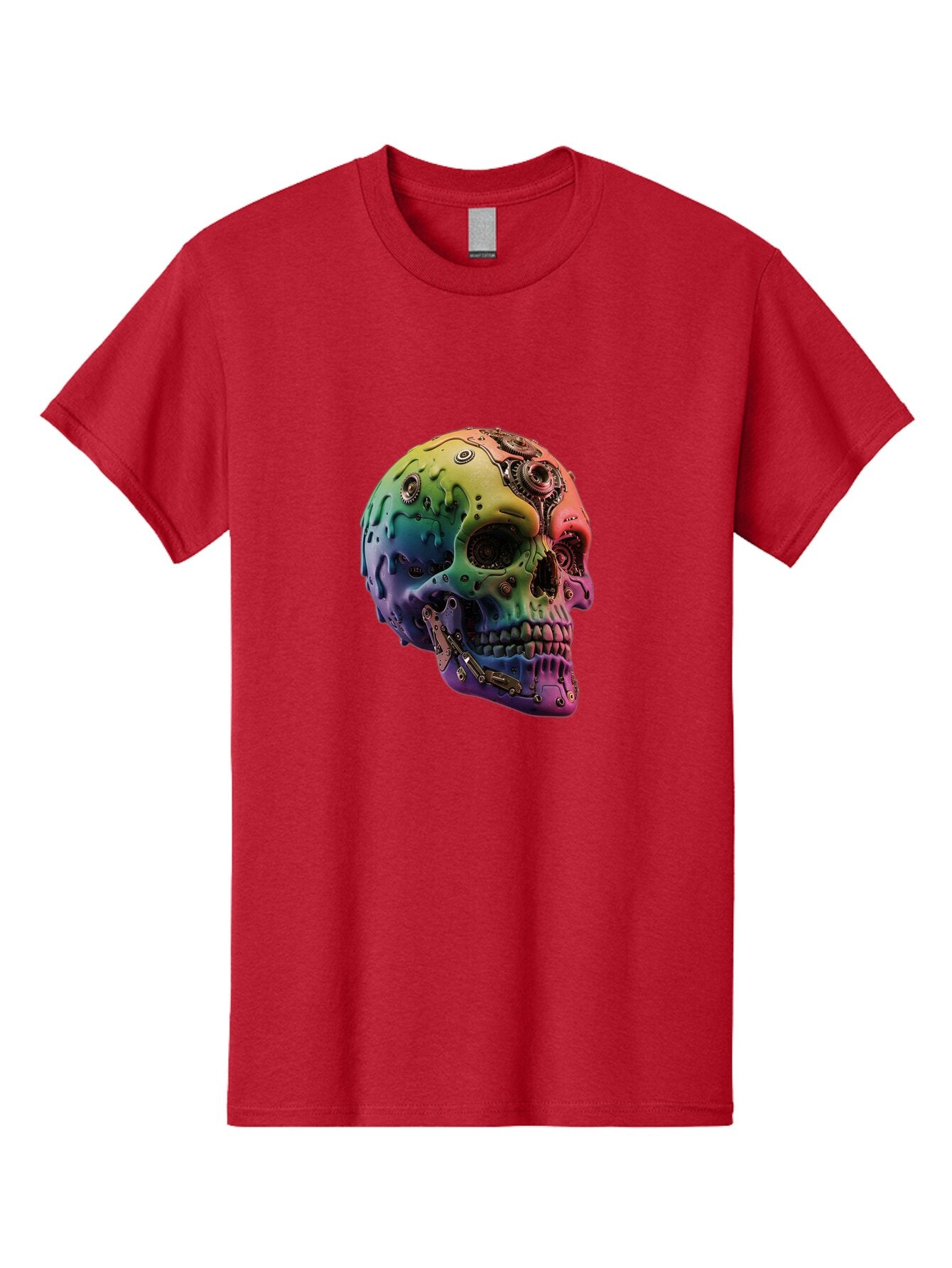 Rainbow-Skull-5 Men'S Graphic Tee, 100% Cotton, Comfortable Casual Summer Wear, Machine Washable, Vintage Camera, Old Camera, Antique Camera, Black Camera, Classic Photography, Photography Equipment, Nostalgic Device, Film Camera, Camera Art Bap906 5