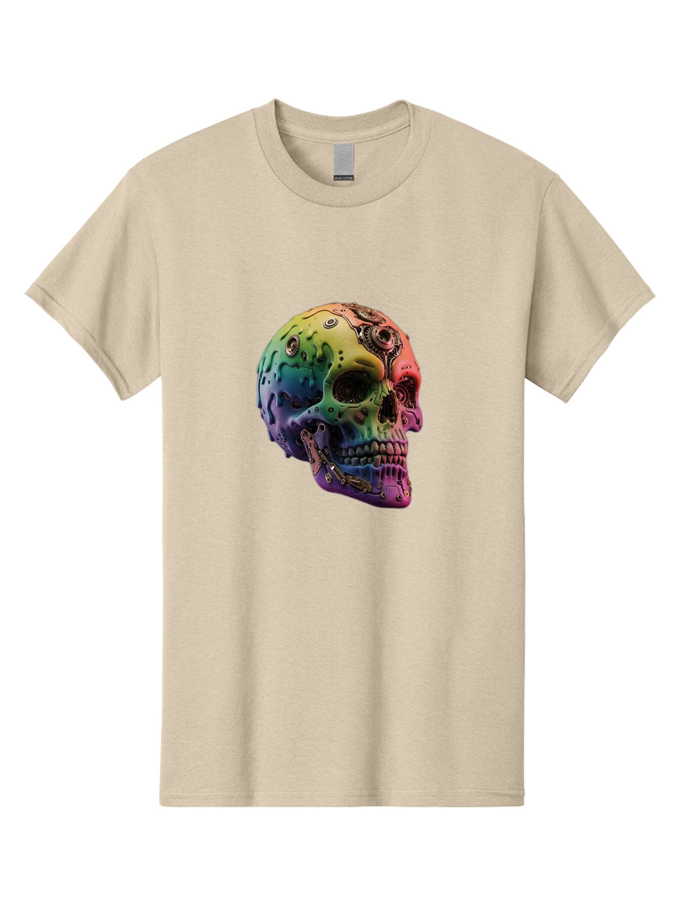 Rainbow-Skull-5 Men'S Graphic Tee, 100% Cotton, Comfortable Casual Summer Wear, Machine Washable, Vintage Camera, Old Camera, Antique Camera, Black Camera, Classic Photography, Photography Equipment, Nostalgic Device, Film Camera, Camera Art Bap906 11