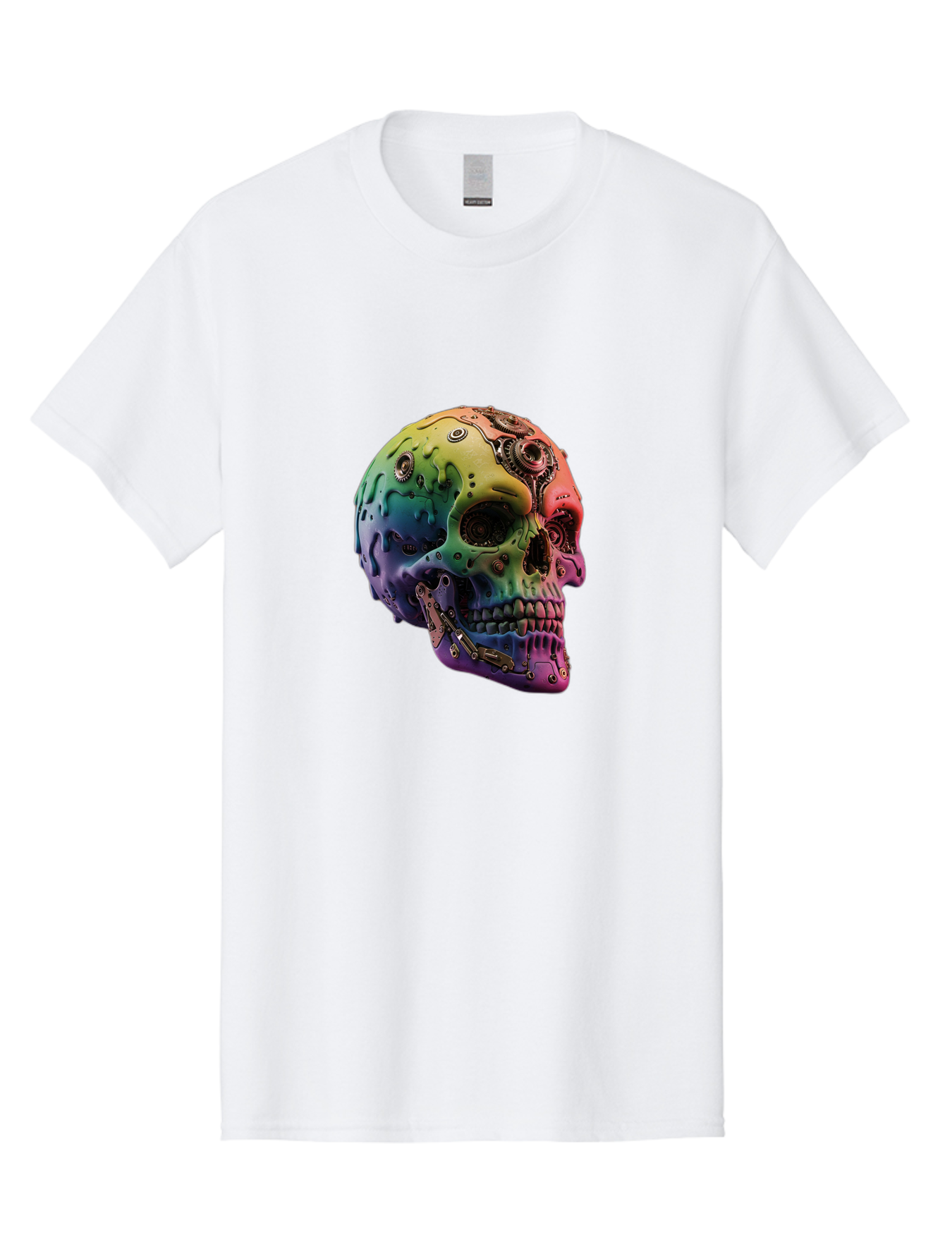 Rainbow-Skull-5 Men'S Graphic Tee, 100% Cotton, Comfortable Casual Summer Wear, Machine Washable, Vintage Camera, Old Camera, Antique Camera, Black Camera, Classic Photography, Photography Equipment, Nostalgic Device, Film Camera, Camera Art Bap906 10