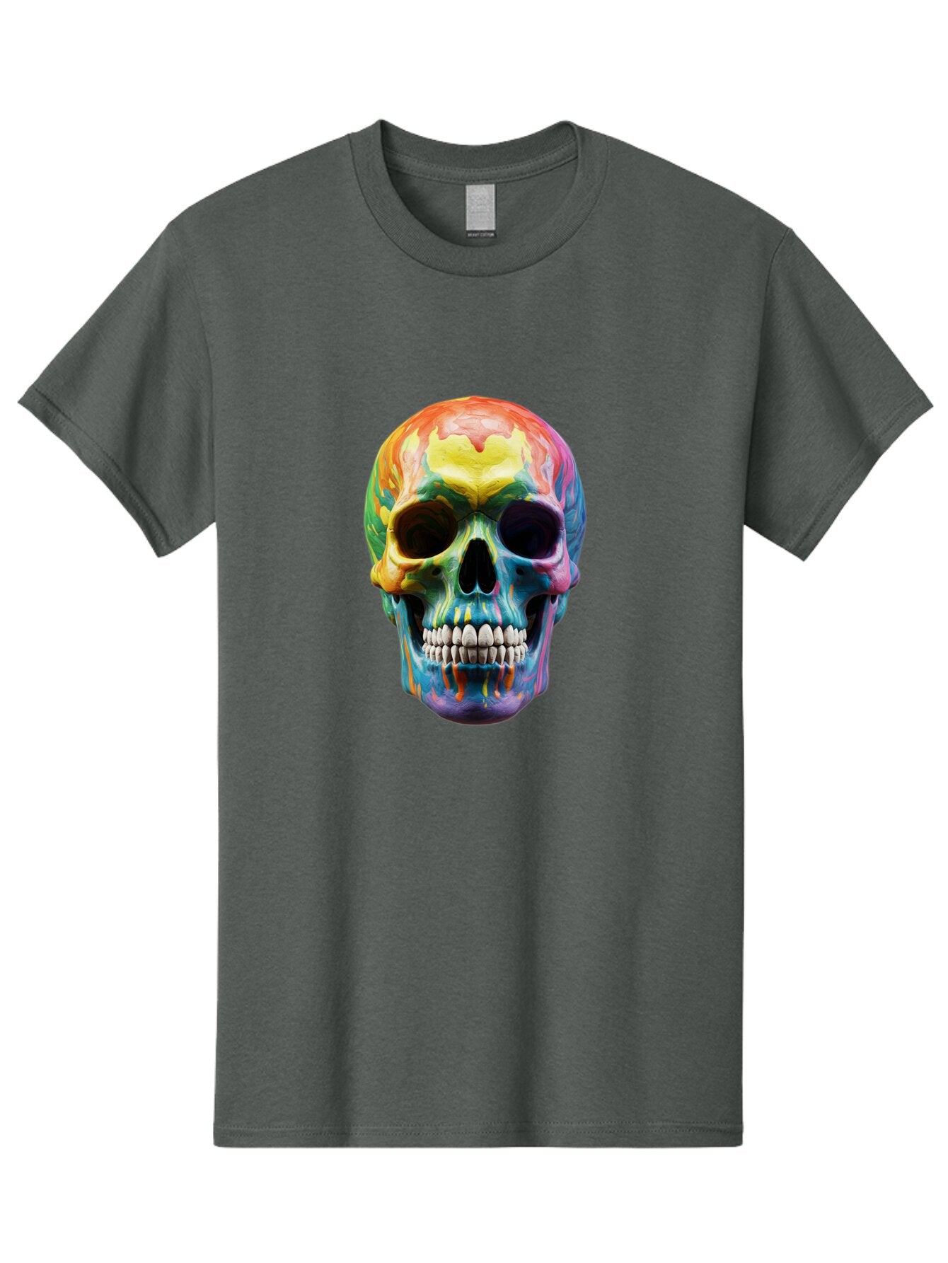 Rainbow-Skull-6 Men'S Graphic Tee, 100% Cotton, Comfortable Casual Summer Wear, Machine Washable, Vintage Camera, Old Camera, Antique Camera, Black Camera, Classic Photography, Photography Equipment, Nostalgic Device, Film Camera, Camera Art Bap907 4