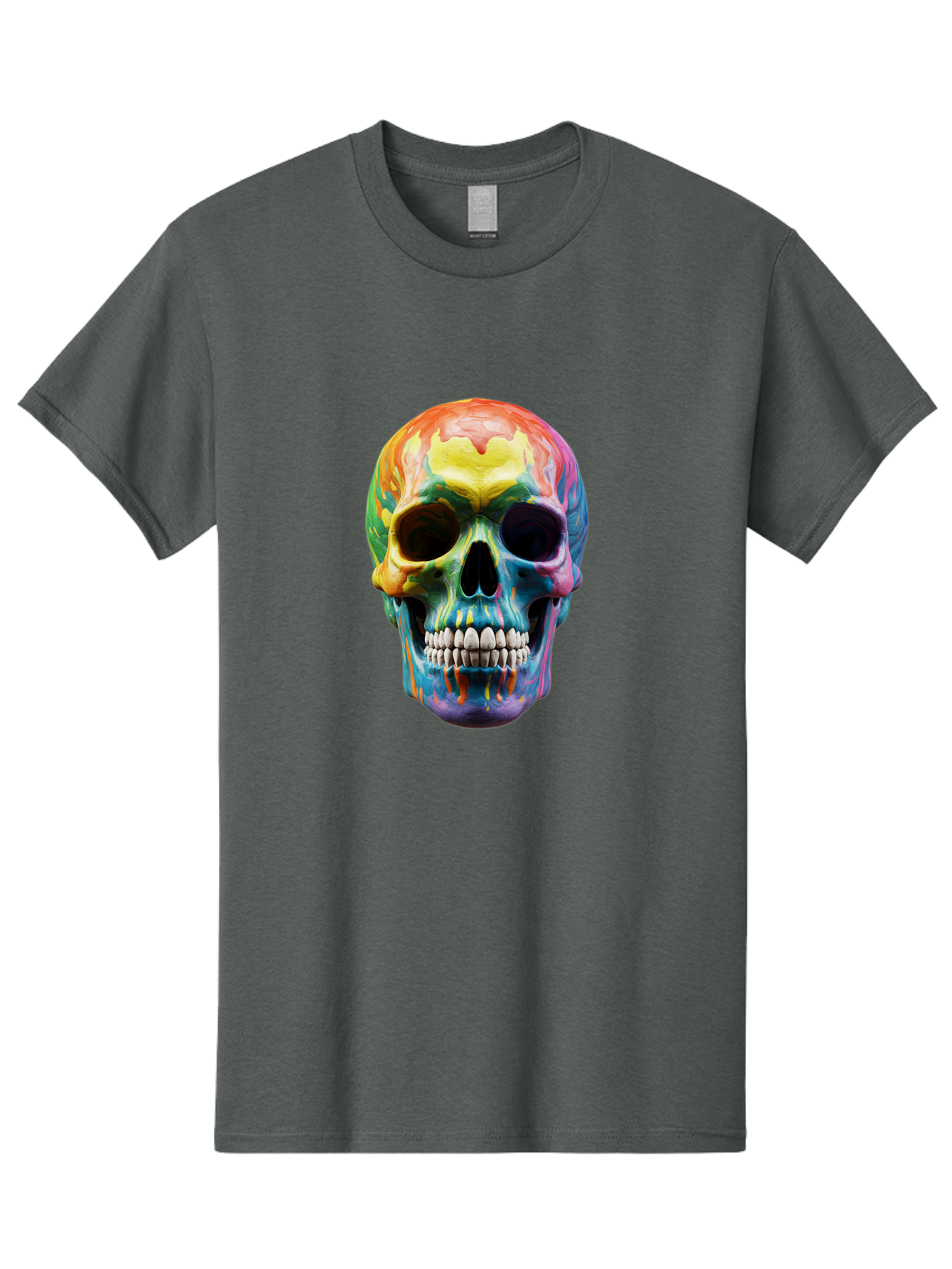 Rainbow-Skull-6 Men'S Graphic Tee, 100% Cotton, Comfortable Casual Summer Wear, Machine Washable, Vintage Camera, Old Camera, Antique Camera, Black Camera, Classic Photography, Photography Equipment, Nostalgic Device, Film Camera, Camera Art Bap907 4