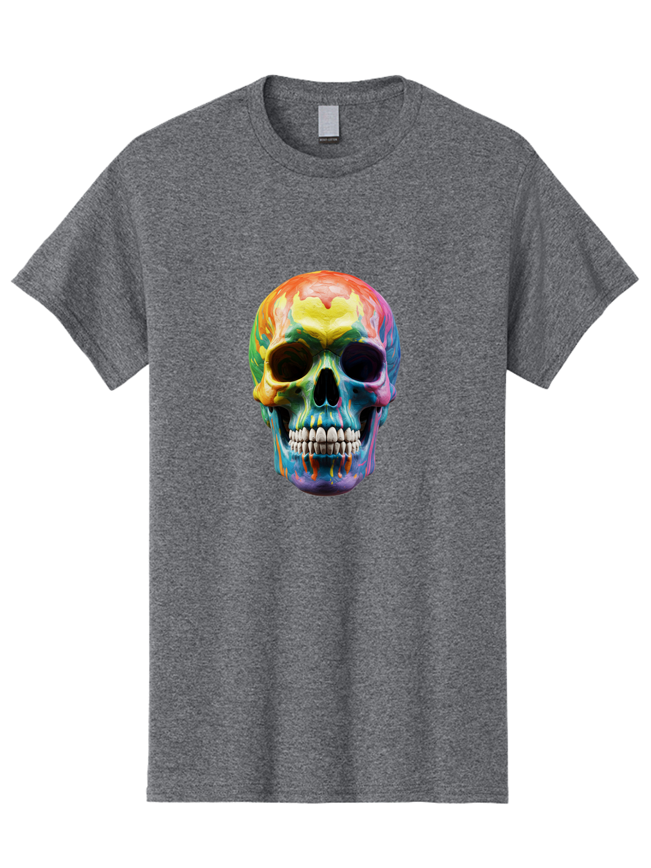 Rainbow-Skull-6 Men'S Graphic Tee, 100% Cotton, Comfortable Casual Summer Wear, Machine Washable, Vintage Camera, Old Camera, Antique Camera, Black Camera, Classic Photography, Photography Equipment, Nostalgic Device, Film Camera, Camera Art Bap907 7