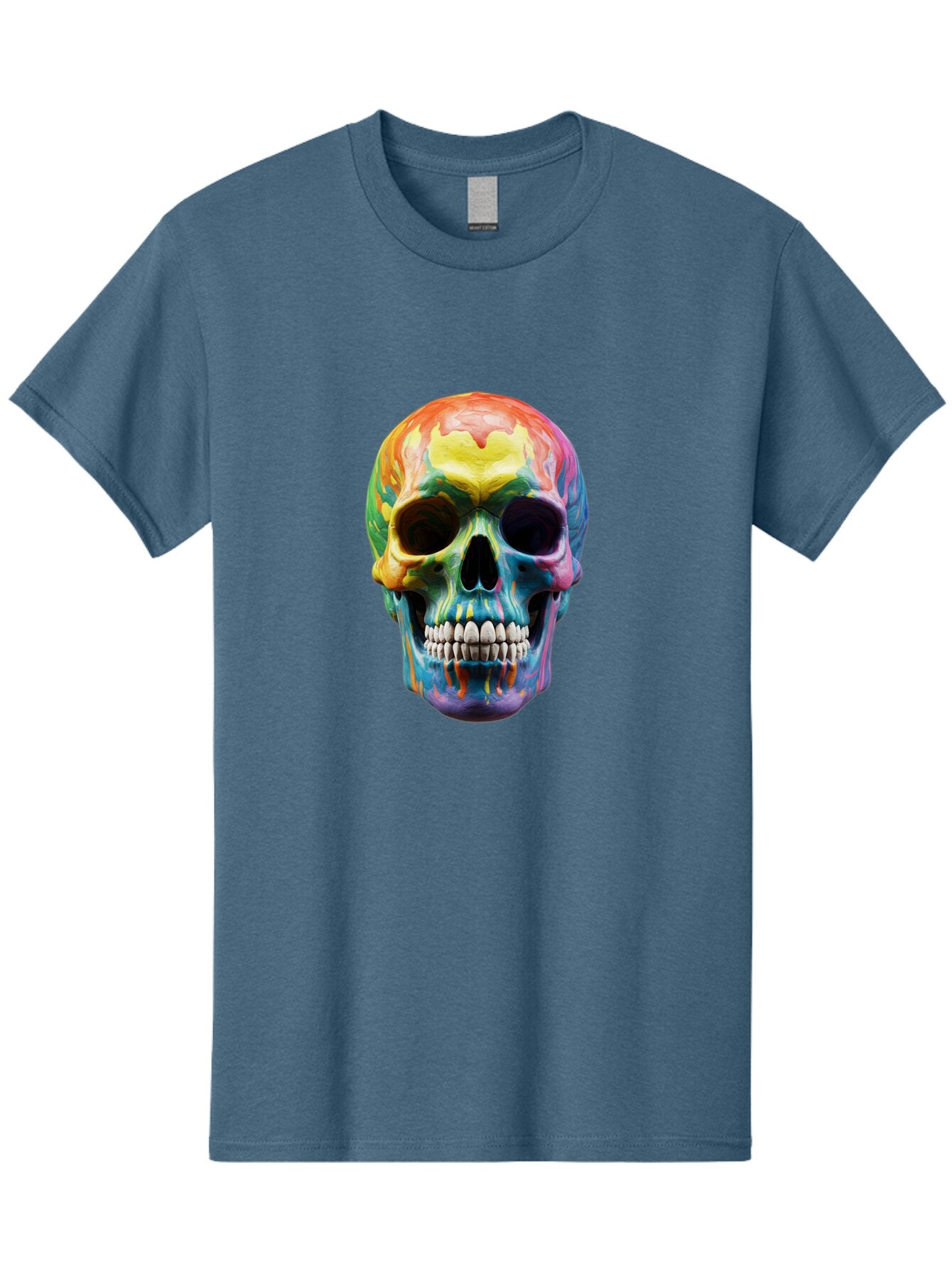 Rainbow-Skull-6 Men'S Graphic Tee, 100% Cotton, Comfortable Casual Summer Wear, Machine Washable, Vintage Camera, Old Camera, Antique Camera, Black Camera, Classic Photography, Photography Equipment, Nostalgic Device, Film Camera, Camera Art Bap907 11