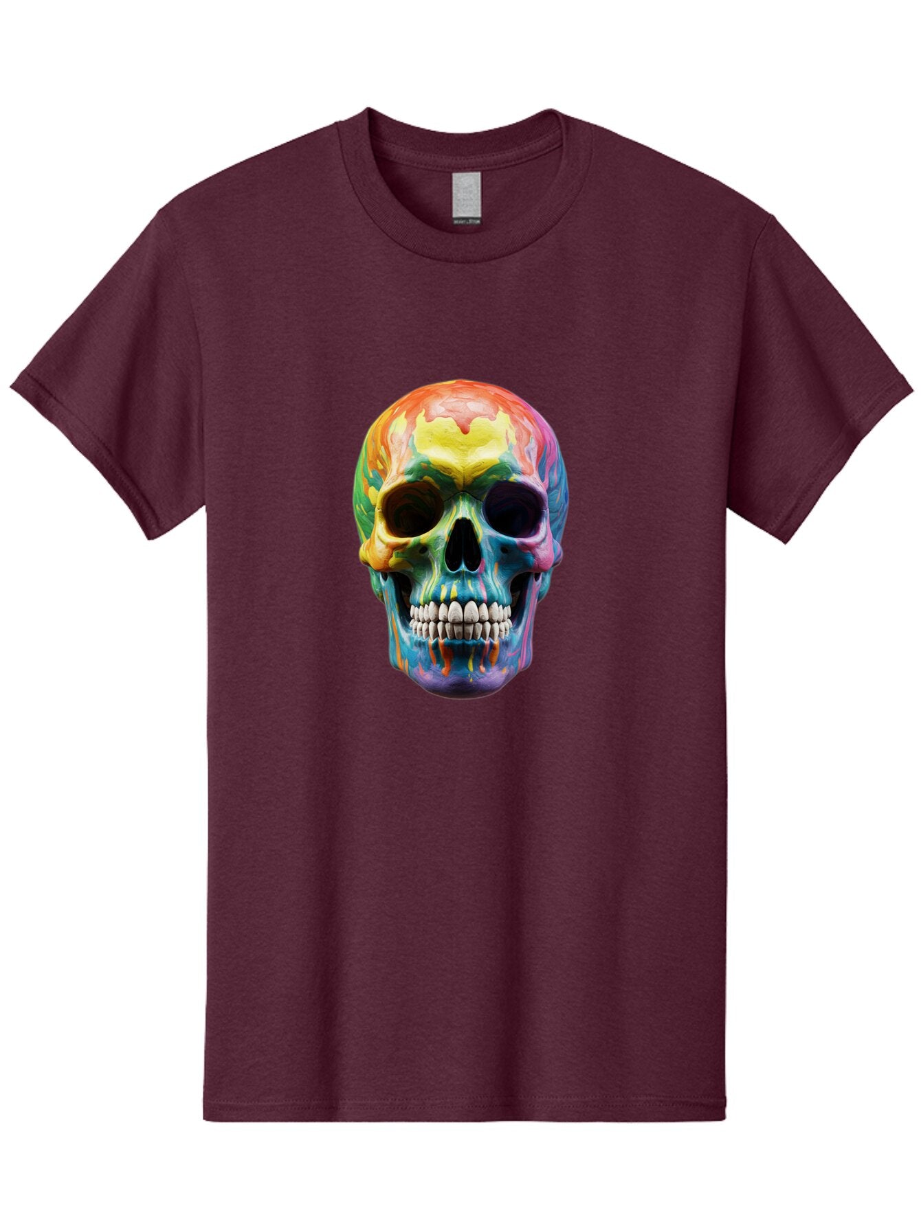 Rainbow-Skull-6 Men'S Graphic Tee, 100% Cotton, Comfortable Casual Summer Wear, Machine Washable, Vintage Camera, Old Camera, Antique Camera, Black Camera, Classic Photography, Photography Equipment, Nostalgic Device, Film Camera, Camera Art Bap907 9