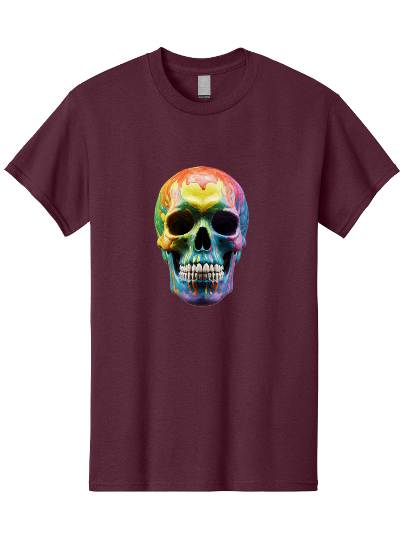 Rainbow-Skull-6 Men'S Graphic Tee, 100% Cotton, Comfortable Casual Summer Wear, Machine Washable, Vintage Camera, Old Camera, Antique Camera, Black Camera, Classic Photography, Photography Equipment, Nostalgic Device, Film Camera, Camera Art Bap907 3