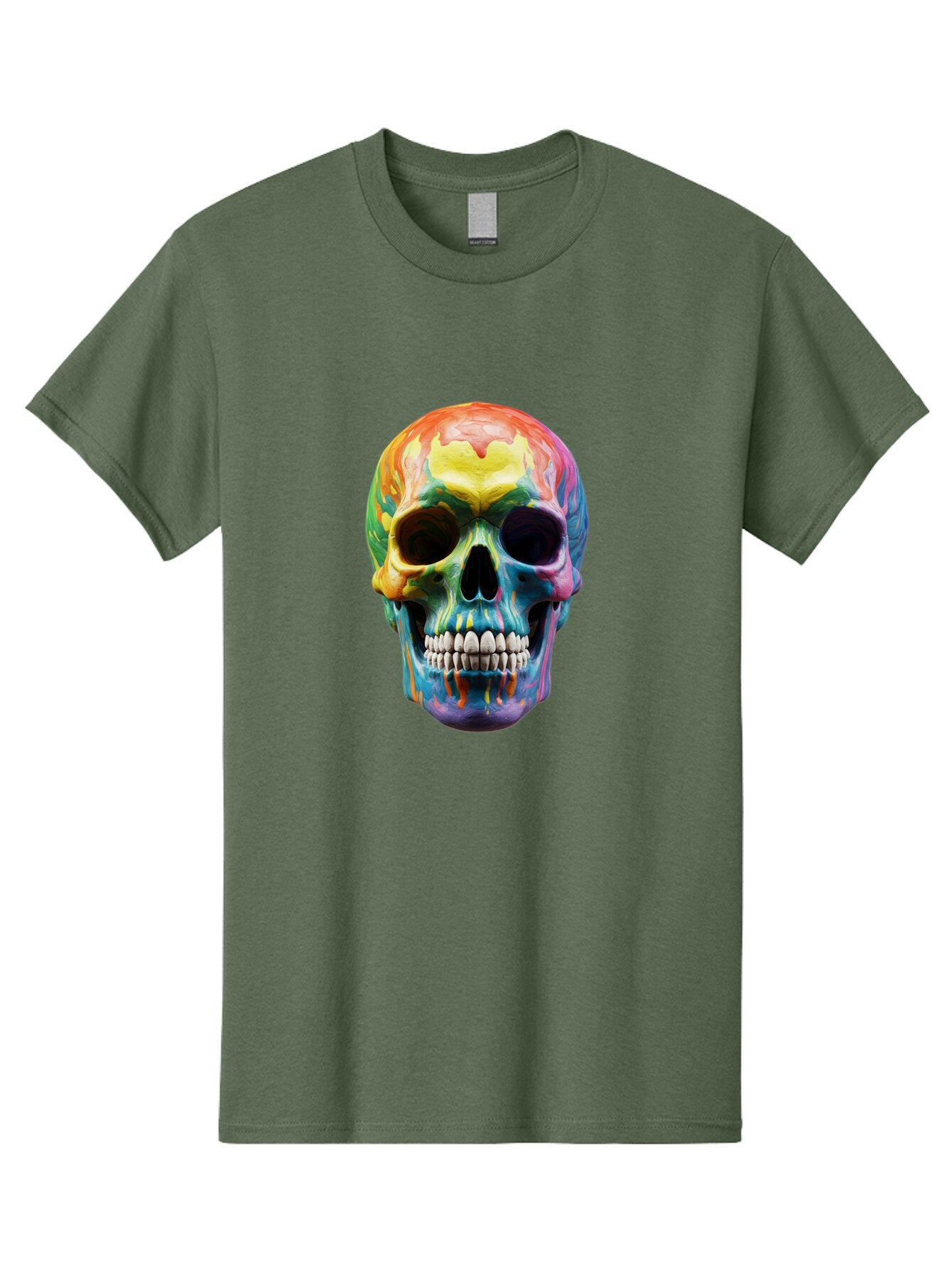 Rainbow-Skull-6 Men'S Graphic Tee, 100% Cotton, Comfortable Casual Summer Wear, Machine Washable, Vintage Camera, Old Camera, Antique Camera, Black Camera, Classic Photography, Photography Equipment, Nostalgic Device, Film Camera, Camera Art Bap907 15