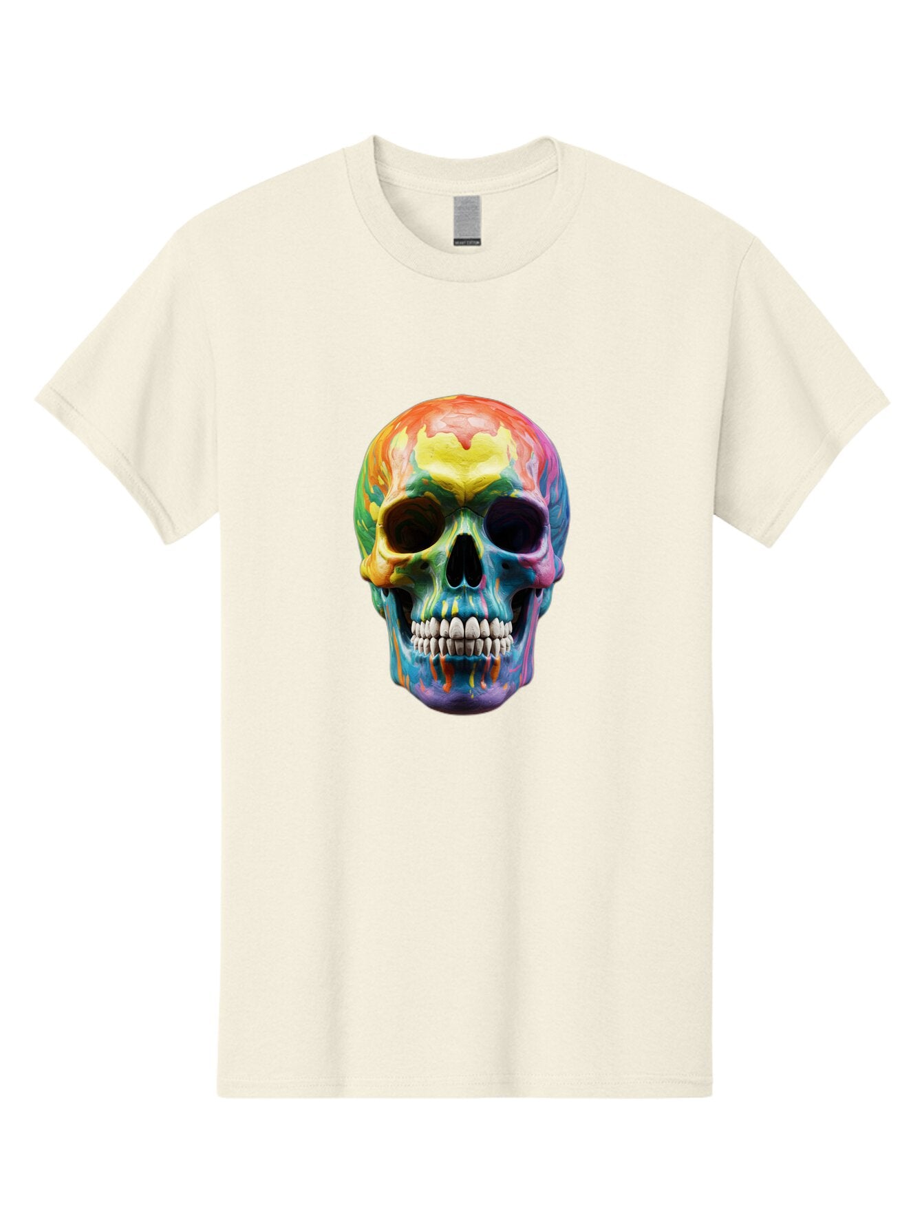 Rainbow-Skull-6 Men'S Graphic Tee, 100% Cotton, Comfortable Casual Summer Wear, Machine Washable, Vintage Camera, Old Camera, Antique Camera, Black Camera, Classic Photography, Photography Equipment, Nostalgic Device, Film Camera, Camera Art Bap907 3