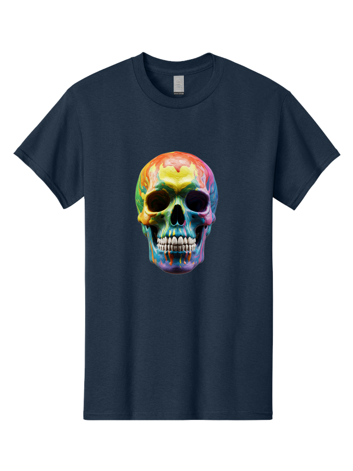 Rainbow-Skull-6 Men'S Graphic Tee, 100% Cotton, Comfortable Casual Summer Wear, Machine Washable, Vintage Camera, Old Camera, Antique Camera, Black Camera, Classic Photography, Photography Equipment, Nostalgic Device, Film Camera, Camera Art Bap907 8