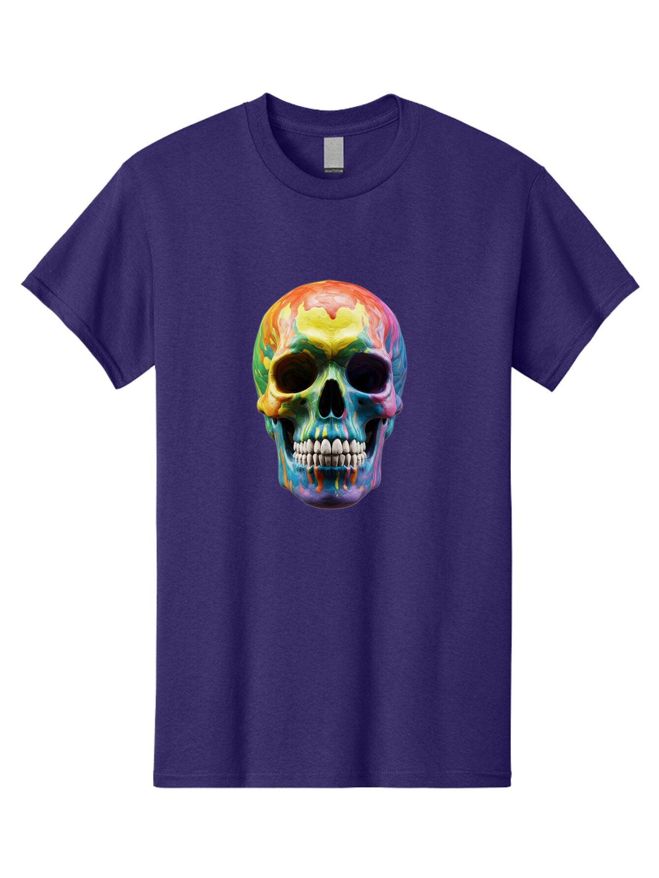 Rainbow-Skull-6 Men'S Graphic Tee, 100% Cotton, Comfortable Casual Summer Wear, Machine Washable, Vintage Camera, Old Camera, Antique Camera, Black Camera, Classic Photography, Photography Equipment, Nostalgic Device, Film Camera, Camera Art Bap907 8