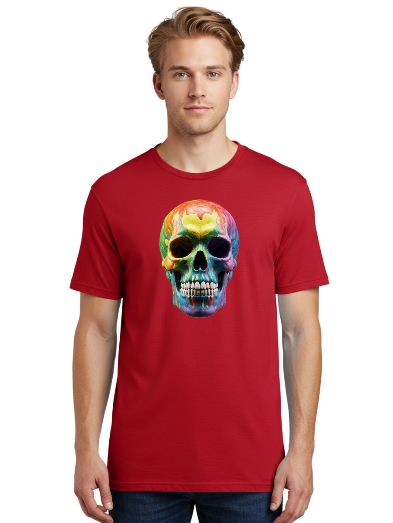 Rainbow-Skull-6 Men'S Graphic Tee, 100% Cotton, Comfortable Casual Summer Wear, Machine Washable, Vintage Camera, Old Camera, Antique Camera, Black Camera, Classic Photography, Photography Equipment, Nostalgic Device, Film Camera, Camera Art Bap907 29