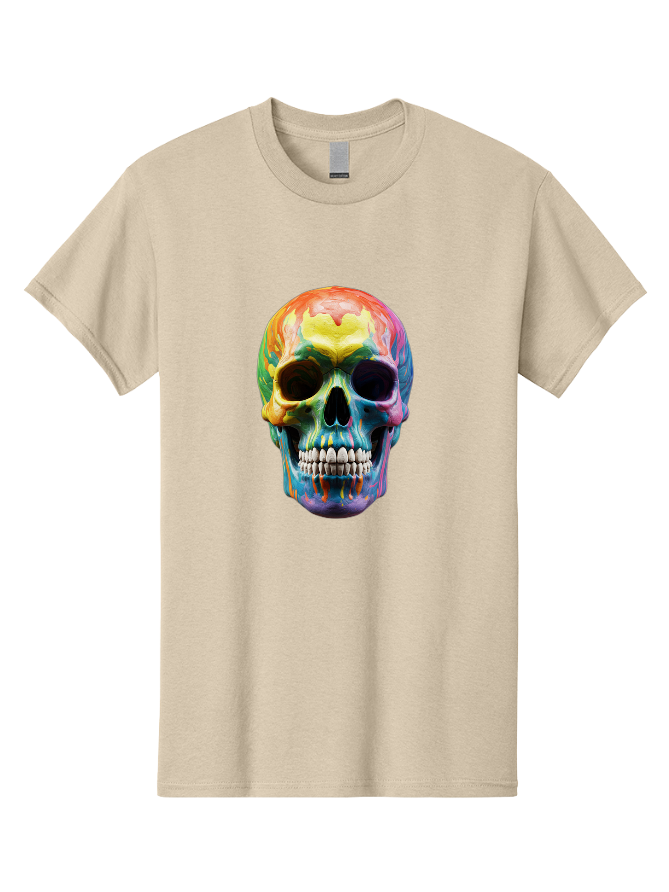 Rainbow-Skull-6 Men'S Graphic Tee, 100% Cotton, Comfortable Casual Summer Wear, Machine Washable, Vintage Camera, Old Camera, Antique Camera, Black Camera, Classic Photography, Photography Equipment, Nostalgic Device, Film Camera, Camera Art Bap907 5