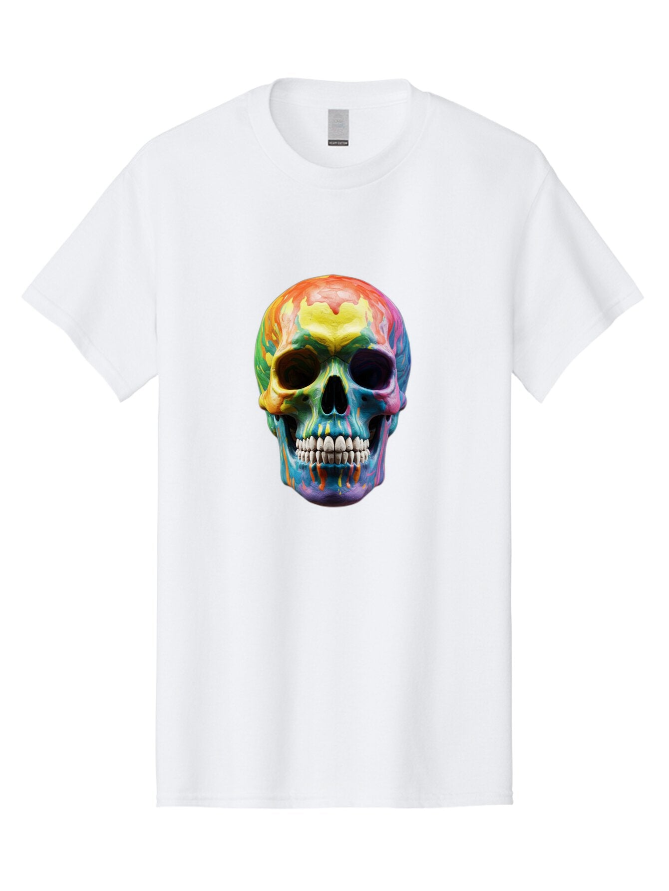 Rainbow-Skull-6 Men'S Graphic Tee, 100% Cotton, Comfortable Casual Summer Wear, Machine Washable, Vintage Camera, Old Camera, Antique Camera, Black Camera, Classic Photography, Photography Equipment, Nostalgic Device, Film Camera, Camera Art Bap907 12