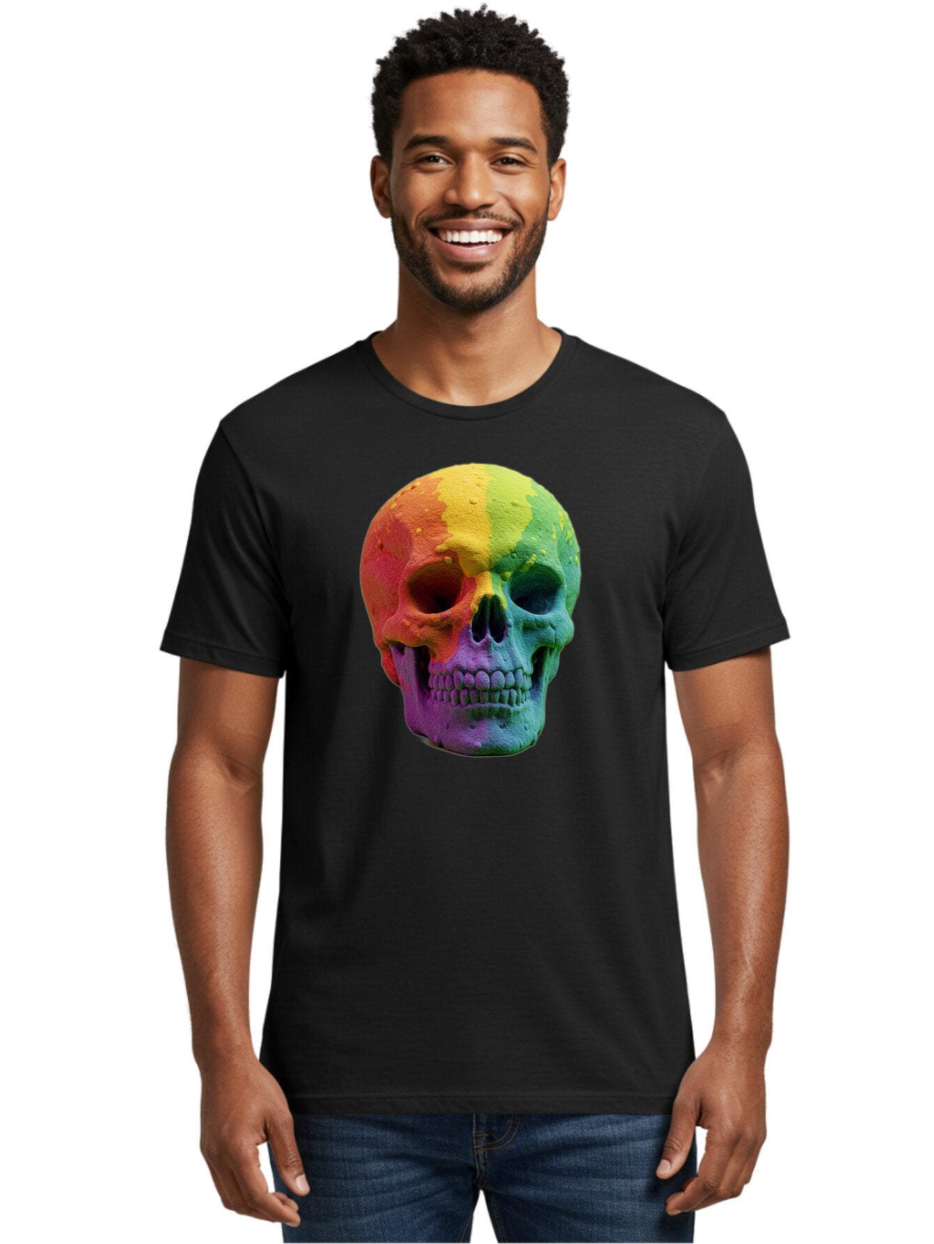 Rainbow-Skull-7 Men'S Graphic Tee, 100% Cotton, Comfortable Casual Summer Wear, Machine Washable, Vintage Camera, Old Camera, Antique Camera, Black Camera, Classic Photography, Photography Equipment, Nostalgic Device, Film Camera, Camera Art Bap908 29