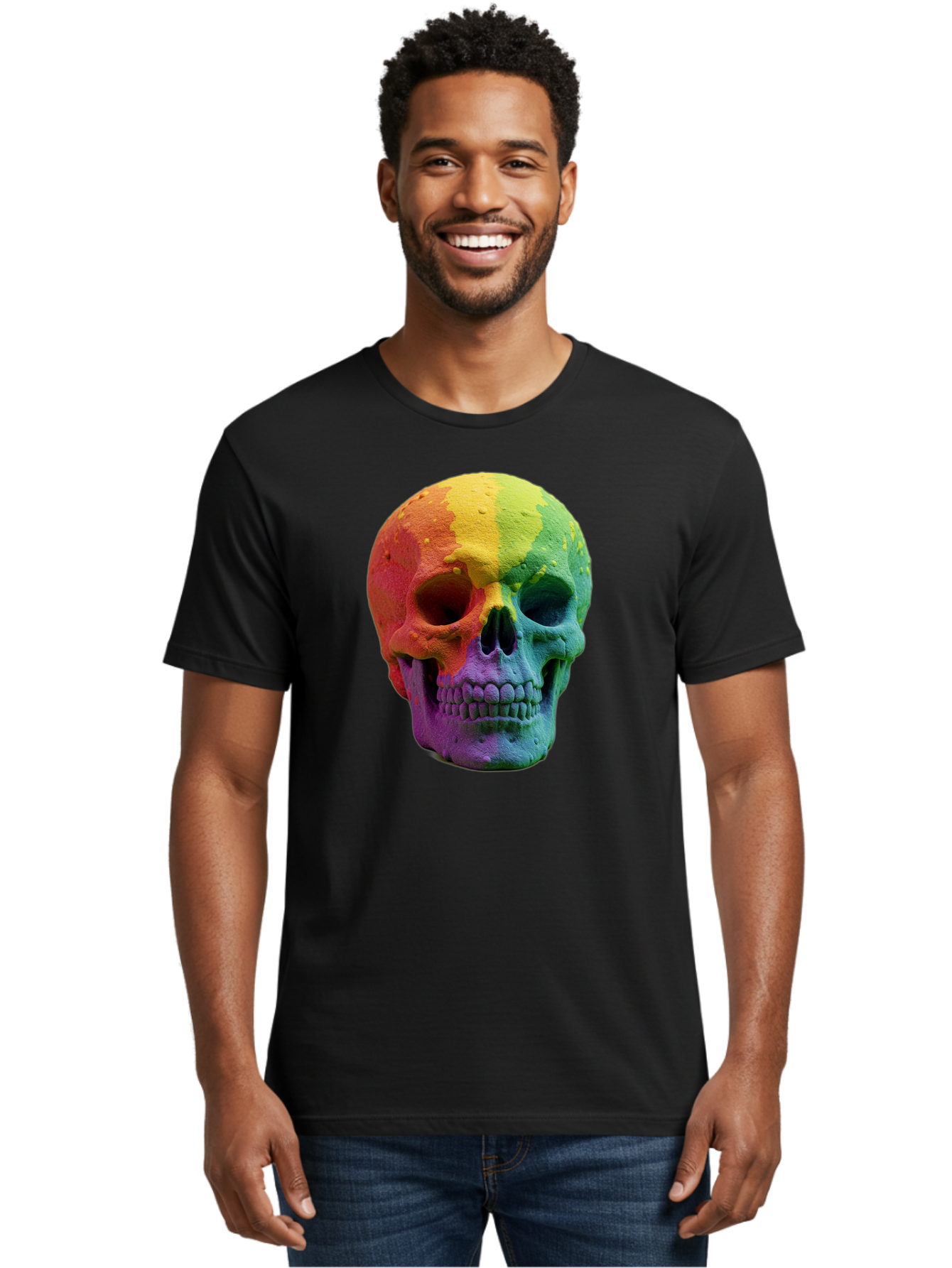 Rainbow-Skull-7 Men'S Graphic Tee, 100% Cotton, Comfortable Casual Summer Wear, Machine Washable, Vintage Camera, Old Camera, Antique Camera, Black Camera, Classic Photography, Photography Equipment, Nostalgic Device, Film Camera, Camera Art Bap908 17