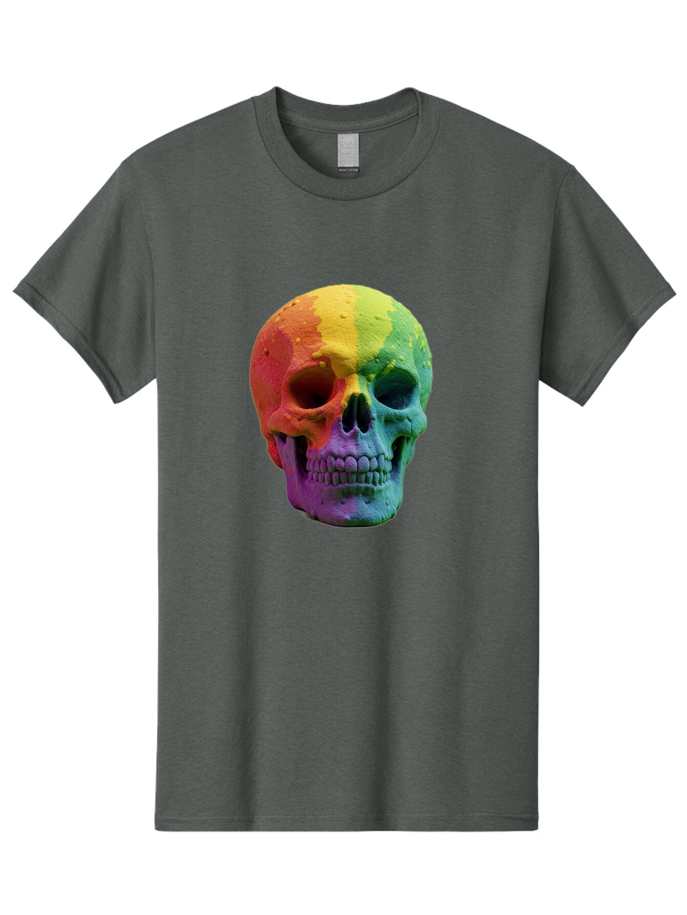 Rainbow-Skull-7 Men'S Graphic Tee, 100% Cotton, Comfortable Casual Summer Wear, Machine Washable, Vintage Camera, Old Camera, Antique Camera, Black Camera, Classic Photography, Photography Equipment, Nostalgic Device, Film Camera, Camera Art Bap908 8