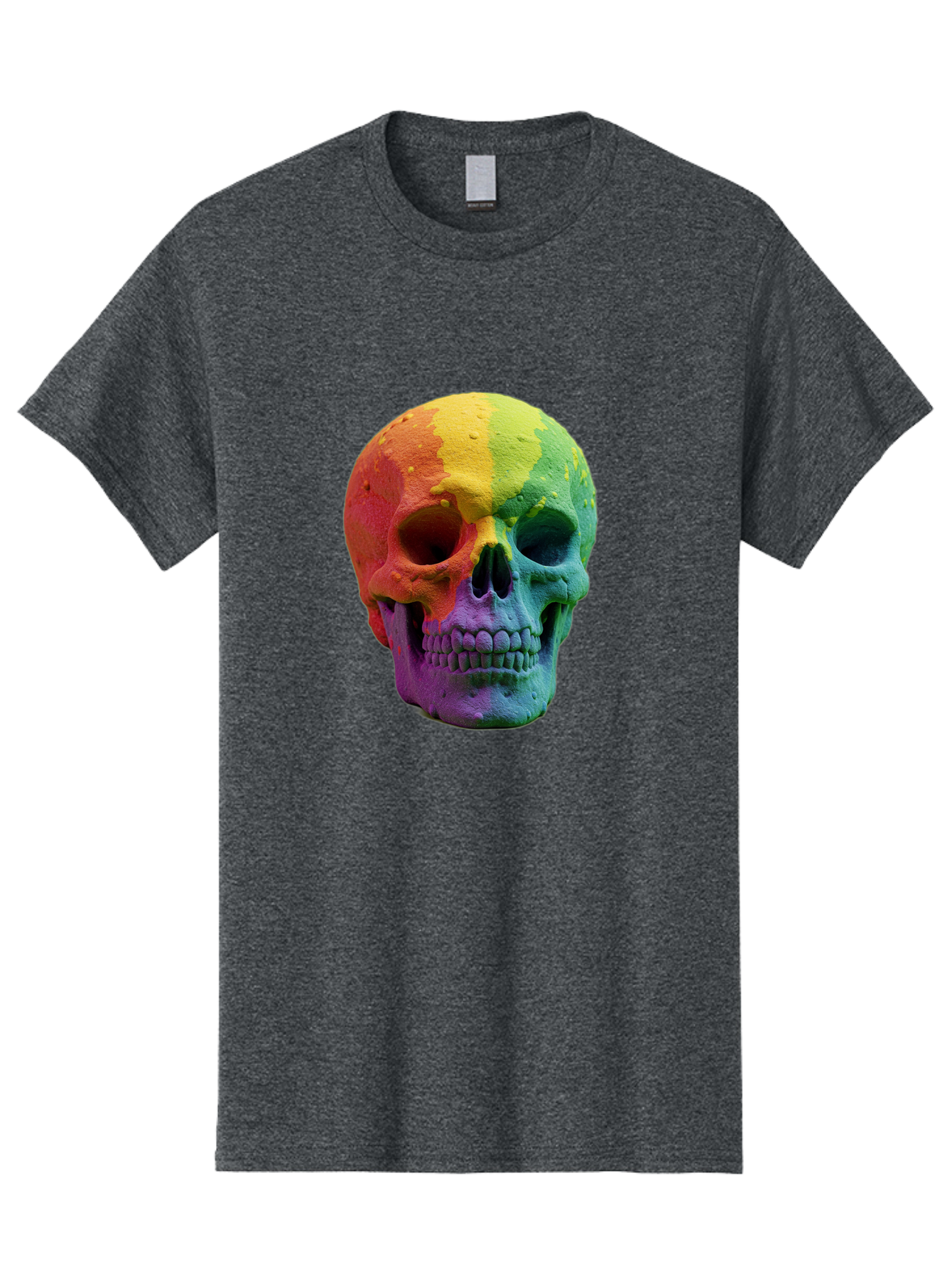Rainbow-Skull-7 Men'S Graphic Tee, 100% Cotton, Comfortable Casual Summer Wear, Machine Washable, Vintage Camera, Old Camera, Antique Camera, Black Camera, Classic Photography, Photography Equipment, Nostalgic Device, Film Camera, Camera Art Bap908 7