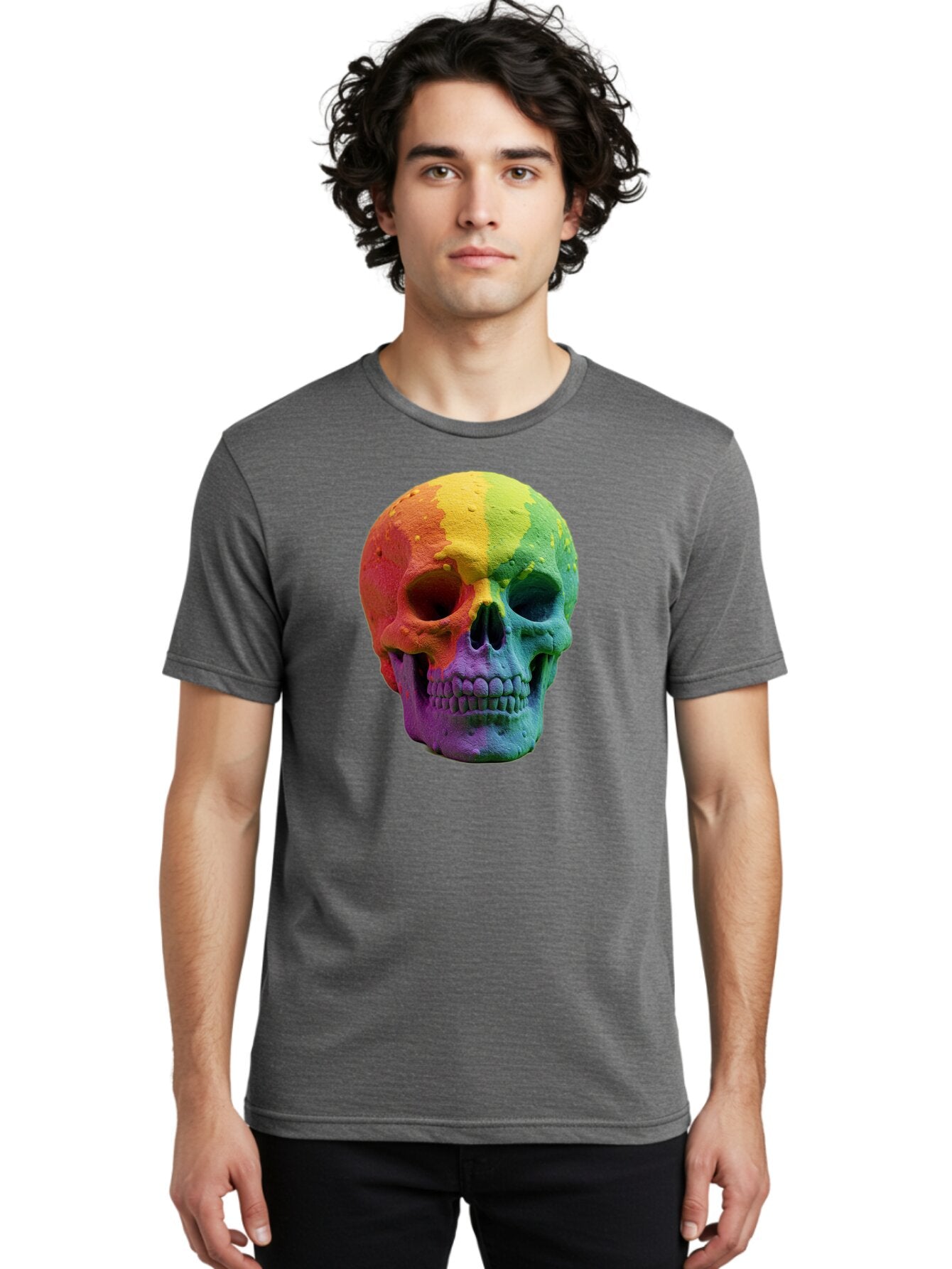 Rainbow-Skull-7 Men'S Graphic Tee, 100% Cotton, Comfortable Casual Summer Wear, Machine Washable, Vintage Camera, Old Camera, Antique Camera, Black Camera, Classic Photography, Photography Equipment, Nostalgic Device, Film Camera, Camera Art Bap908 23