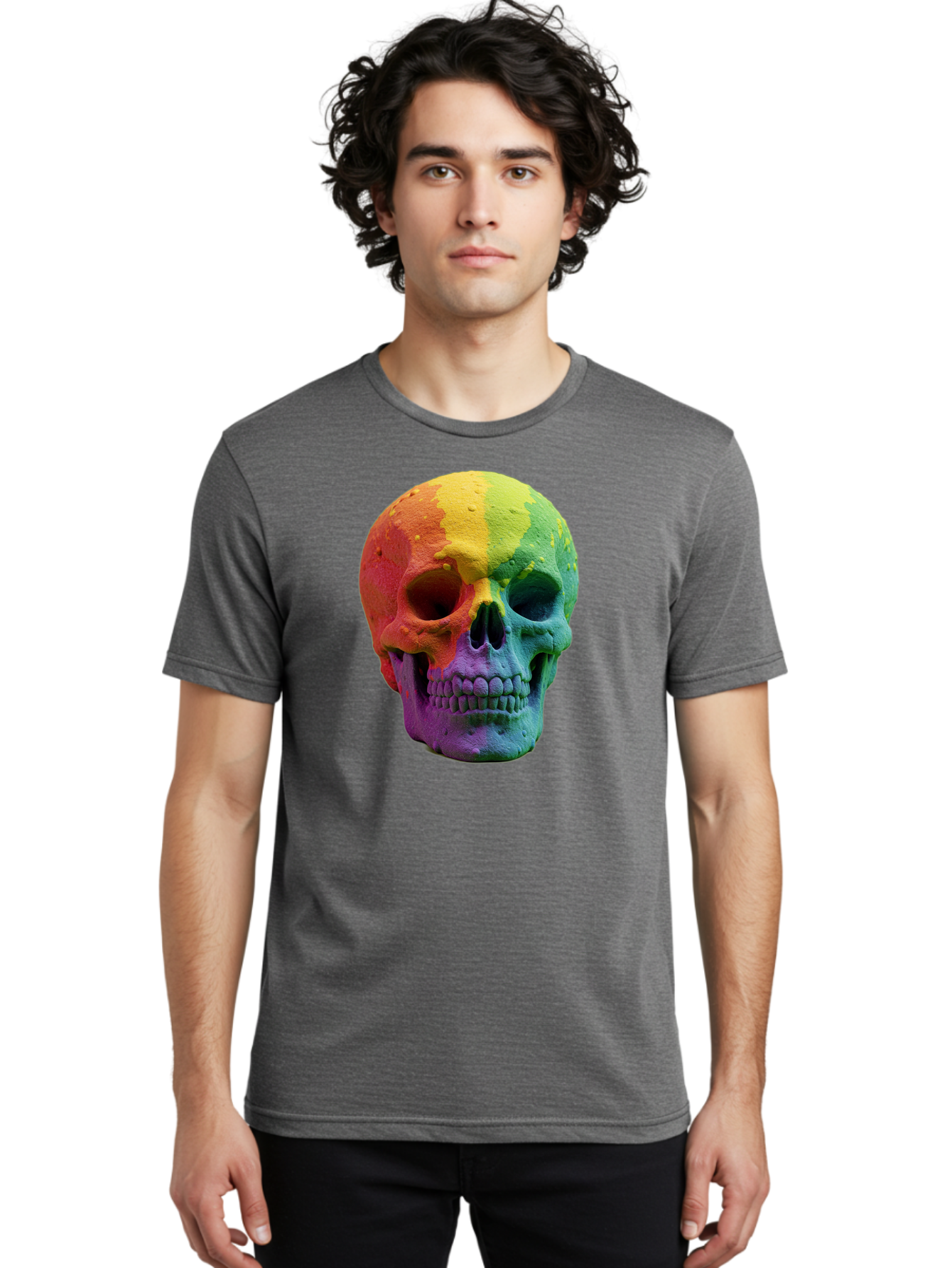 Rainbow-Skull-7 Men'S Graphic Tee, 100% Cotton, Comfortable Casual Summer Wear, Machine Washable, Vintage Camera, Old Camera, Antique Camera, Black Camera, Classic Photography, Photography Equipment, Nostalgic Device, Film Camera, Camera Art Bap908 28