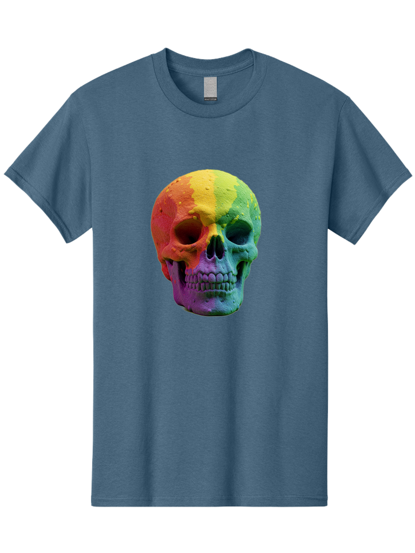 Rainbow-Skull-7 Men'S Graphic Tee, 100% Cotton, Comfortable Casual Summer Wear, Machine Washable, Vintage Camera, Old Camera, Antique Camera, Black Camera, Classic Photography, Photography Equipment, Nostalgic Device, Film Camera, Camera Art Bap908 15