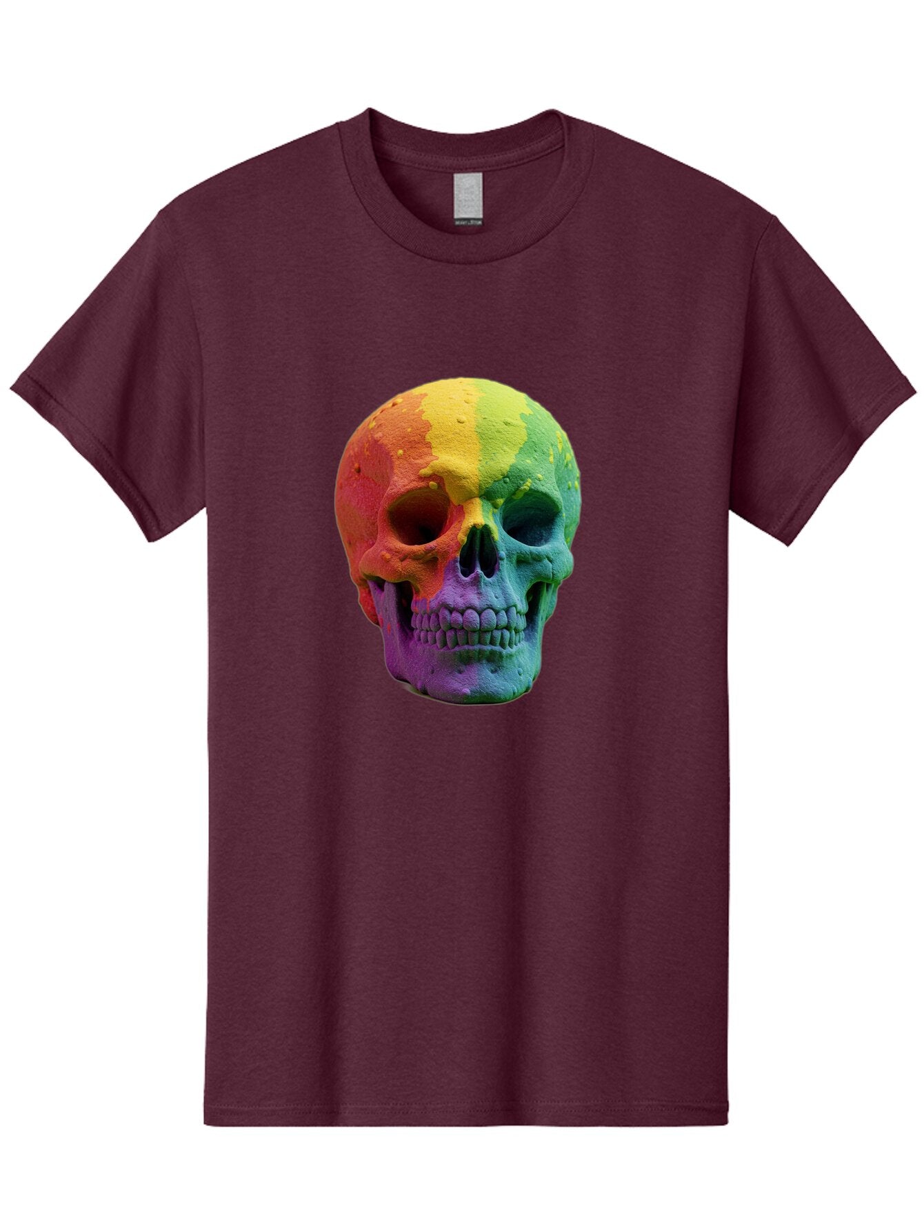 Rainbow-Skull-7 Men'S Graphic Tee, 100% Cotton, Comfortable Casual Summer Wear, Machine Washable, Vintage Camera, Old Camera, Antique Camera, Black Camera, Classic Photography, Photography Equipment, Nostalgic Device, Film Camera, Camera Art Bap908 4