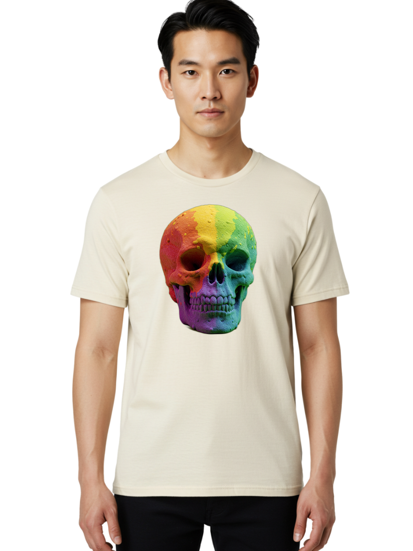 Rainbow-Skull-7 Men'S Graphic Tee, 100% Cotton, Comfortable Casual Summer Wear, Machine Washable, Vintage Camera, Old Camera, Antique Camera, Black Camera, Classic Photography, Photography Equipment, Nostalgic Device, Film Camera, Camera Art Bap908 29
