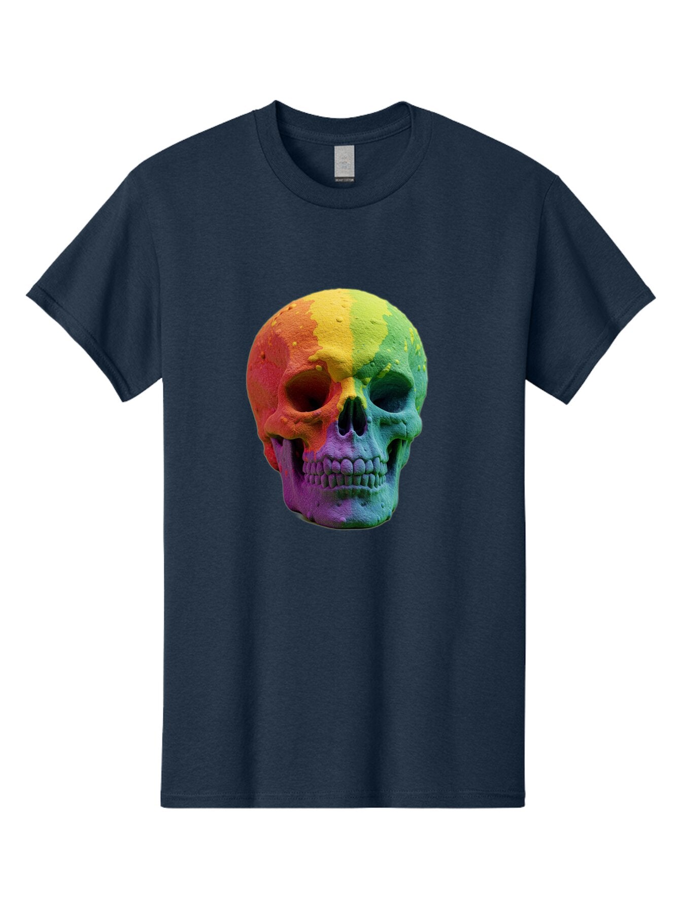 Rainbow-Skull-7 Men'S Graphic Tee, 100% Cotton, Comfortable Casual Summer Wear, Machine Washable, Vintage Camera, Old Camera, Antique Camera, Black Camera, Classic Photography, Photography Equipment, Nostalgic Device, Film Camera, Camera Art Bap908 6