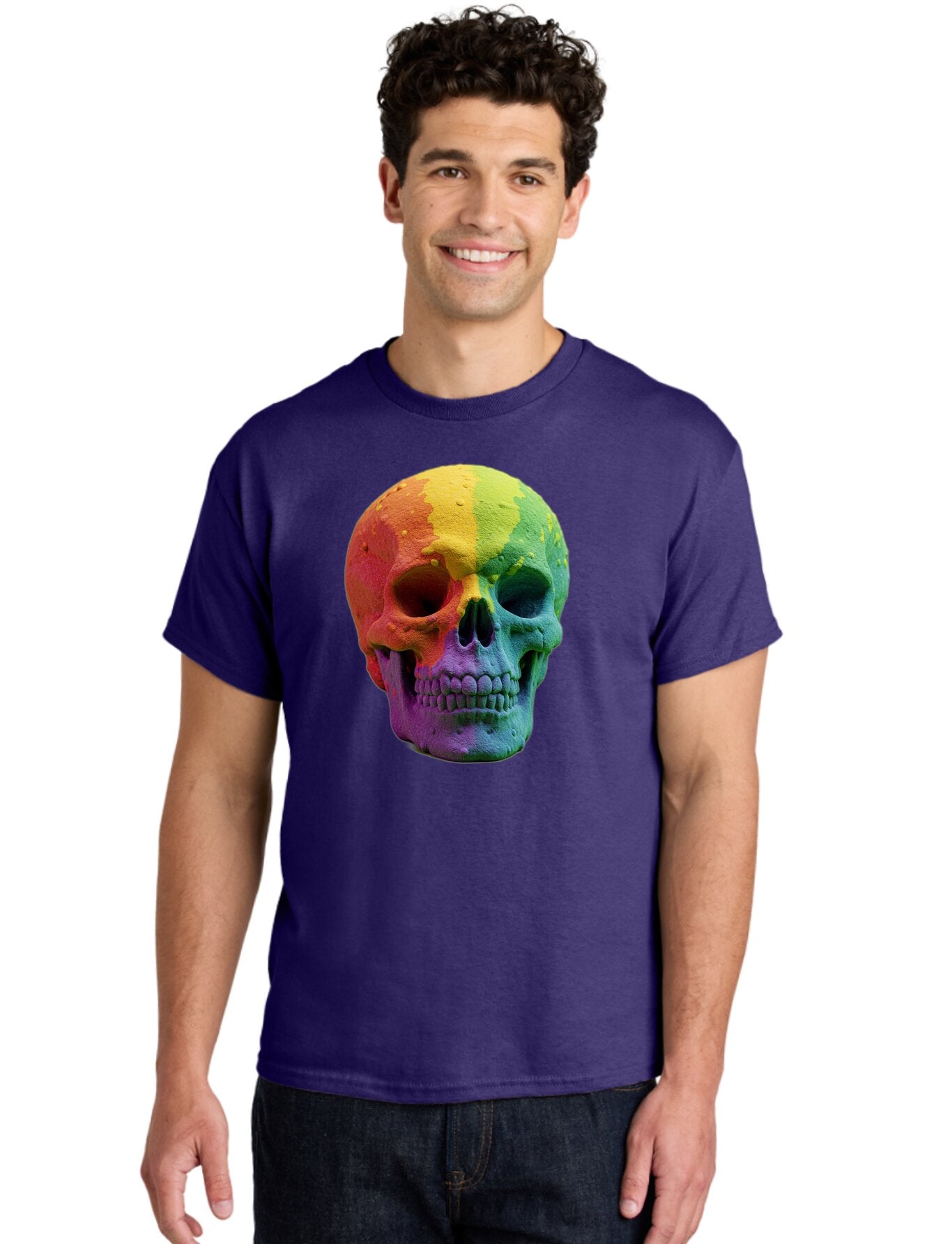 Rainbow-Skull-7 Men'S Graphic Tee, 100% Cotton, Comfortable Casual Summer Wear, Machine Washable, Vintage Camera, Old Camera, Antique Camera, Black Camera, Classic Photography, Photography Equipment, Nostalgic Device, Film Camera, Camera Art Bap908 16