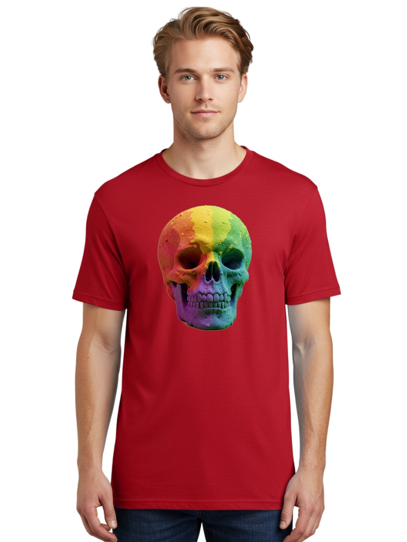 Rainbow-Skull-7 Men'S Graphic Tee, 100% Cotton, Comfortable Casual Summer Wear, Machine Washable, Vintage Camera, Old Camera, Antique Camera, Black Camera, Classic Photography, Photography Equipment, Nostalgic Device, Film Camera, Camera Art Bap908 19