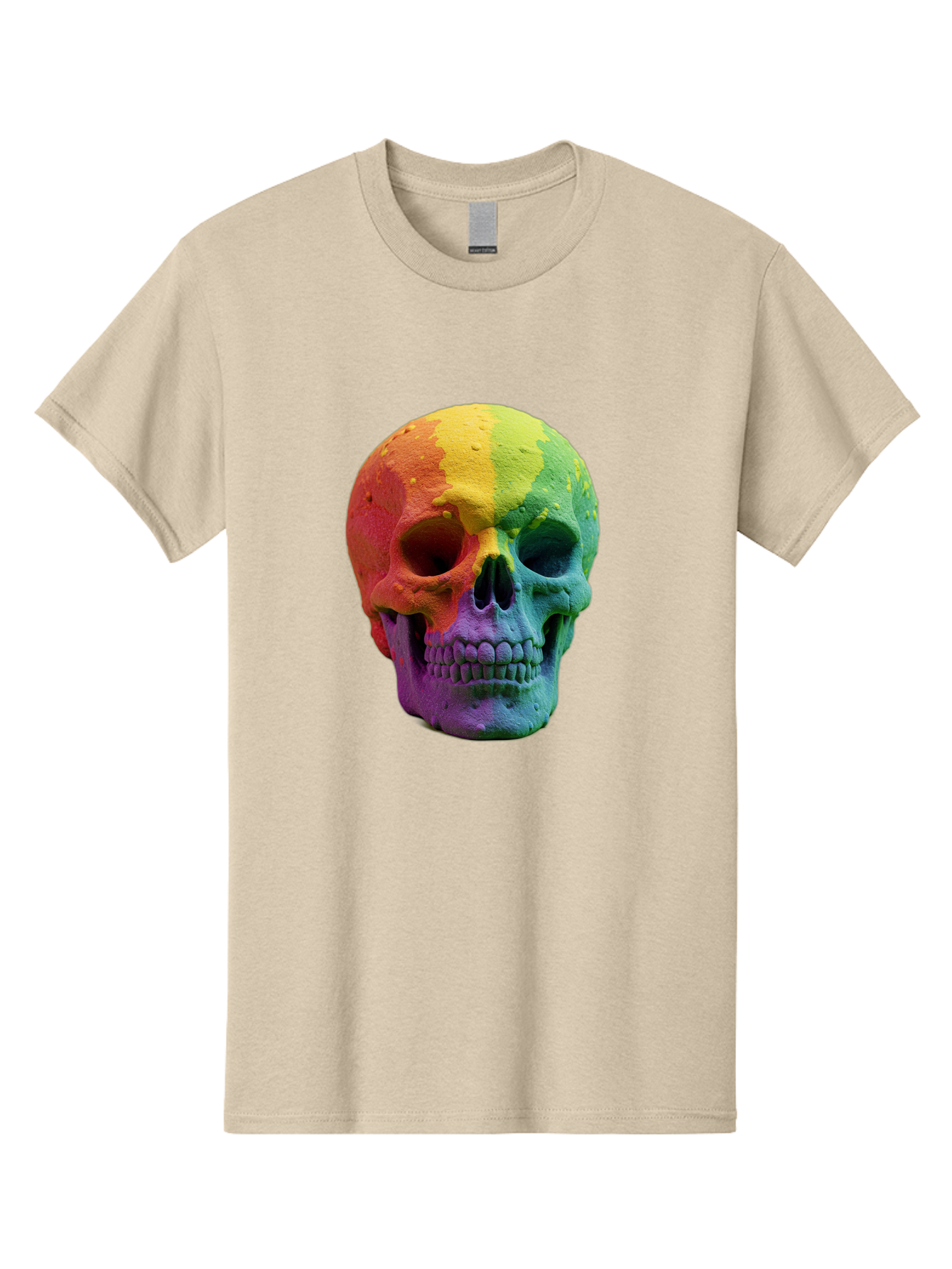Rainbow-Skull-7 Men'S Graphic Tee, 100% Cotton, Comfortable Casual Summer Wear, Machine Washable, Vintage Camera, Old Camera, Antique Camera, Black Camera, Classic Photography, Photography Equipment, Nostalgic Device, Film Camera, Camera Art Bap908