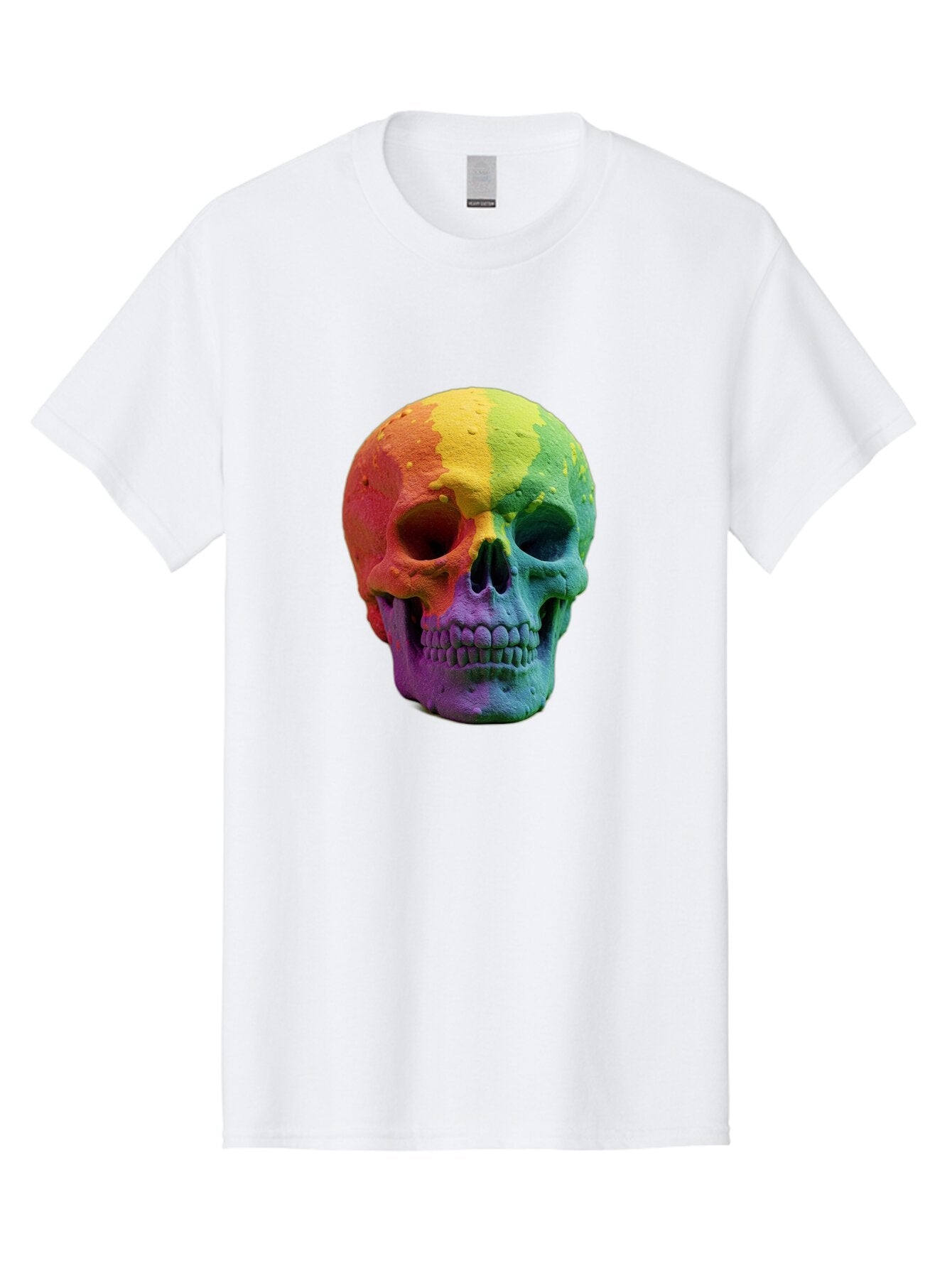 Rainbow-Skull-7 Men'S Graphic Tee, 100% Cotton, Comfortable Casual Summer Wear, Machine Washable, Vintage Camera, Old Camera, Antique Camera, Black Camera, Classic Photography, Photography Equipment, Nostalgic Device, Film Camera, Camera Art Bap908