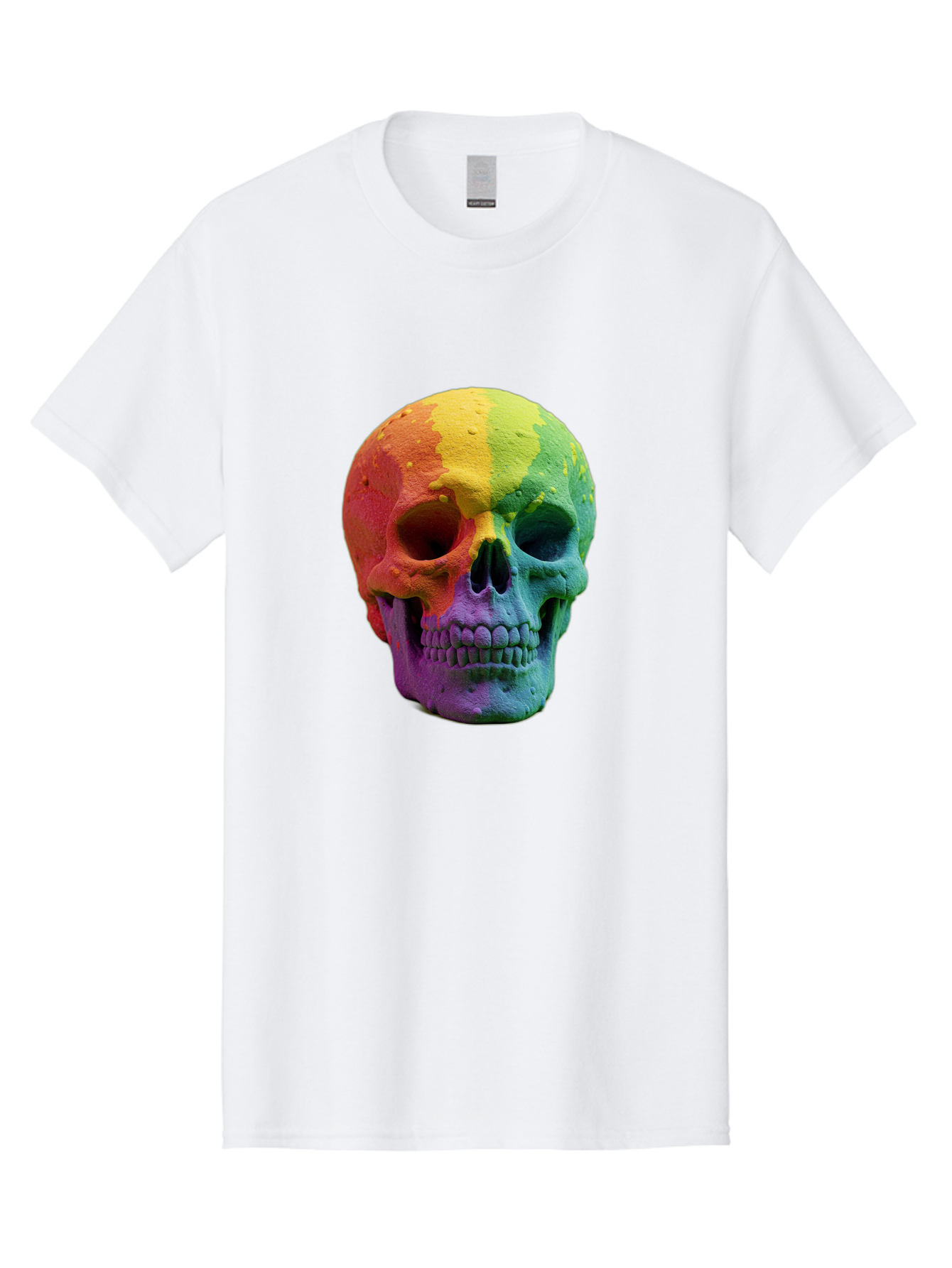 Rainbow-Skull-7 Men'S Graphic Tee, 100% Cotton, Comfortable Casual Summer Wear, Machine Washable, Vintage Camera, Old Camera, Antique Camera, Black Camera, Classic Photography, Photography Equipment, Nostalgic Device, Film Camera, Camera Art Bap908 3