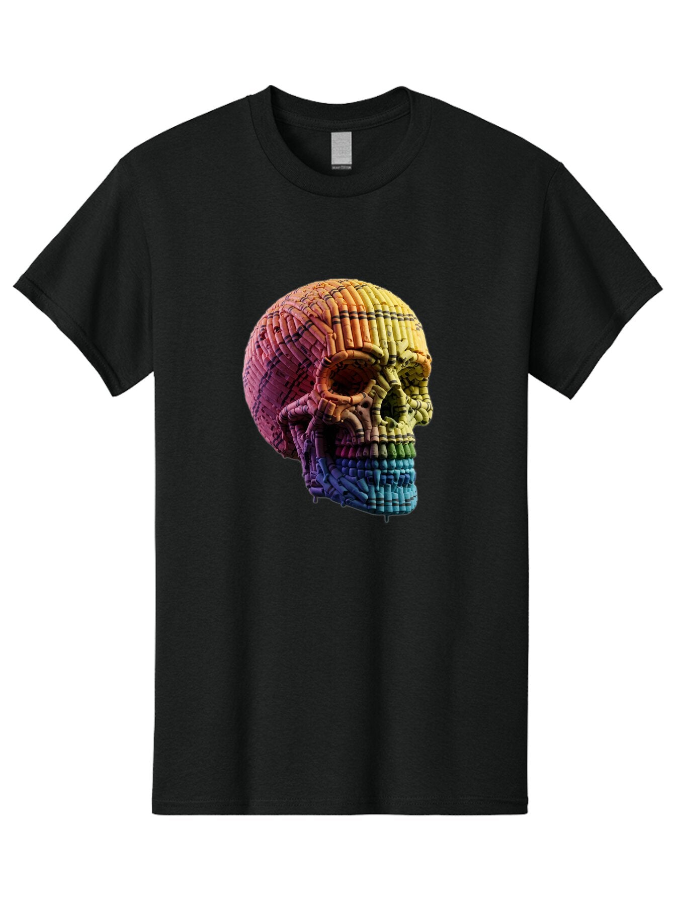 Rainbow-Skull Men'S Graphic Tee, 100% Cotton, Comfortable Casual Summer Wear, Machine Washable, Vintage Camera, Old Camera, Antique Camera, Black Camera, Classic Photography, Photography Equipment, Nostalgic Device, Film Camera, Camera Art Bap909 9